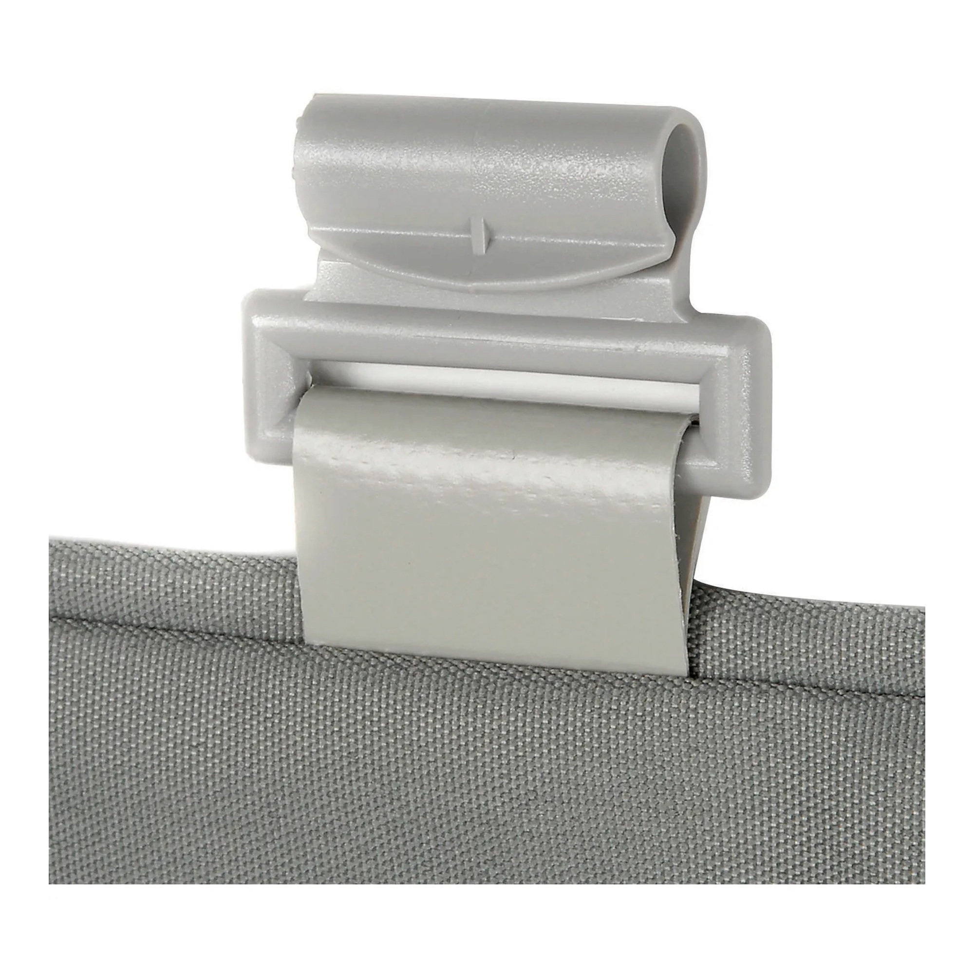 Gray 20-inch unvented fabric duct straight section, 5 feet long