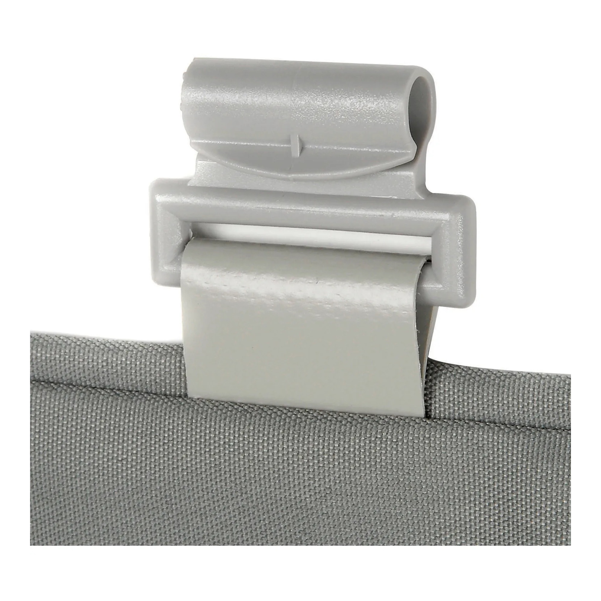 Gray 20-inch fabric duct straight section with vents