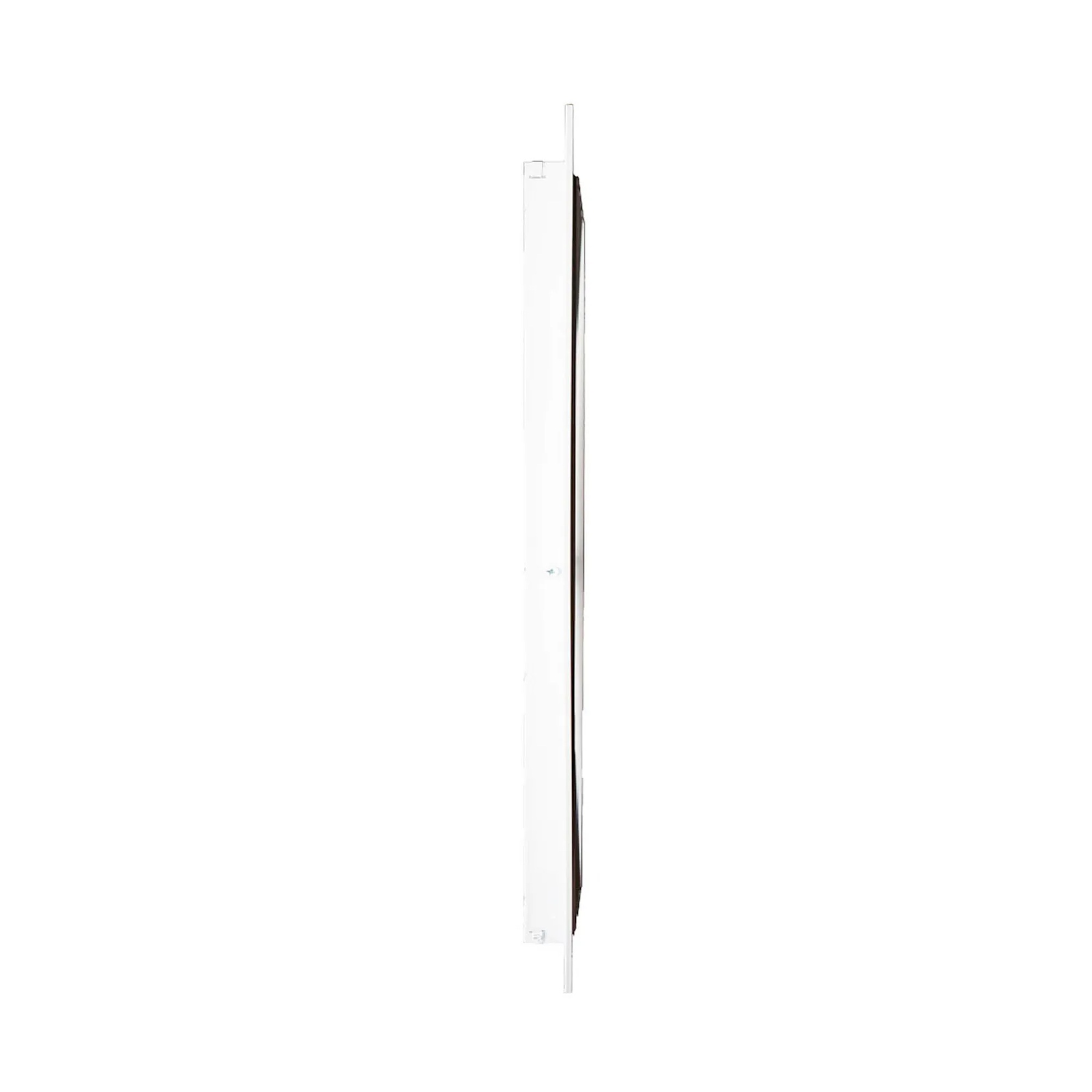 White aluminum return air grille with fixed curved blades for a 24 x 10 duct opening