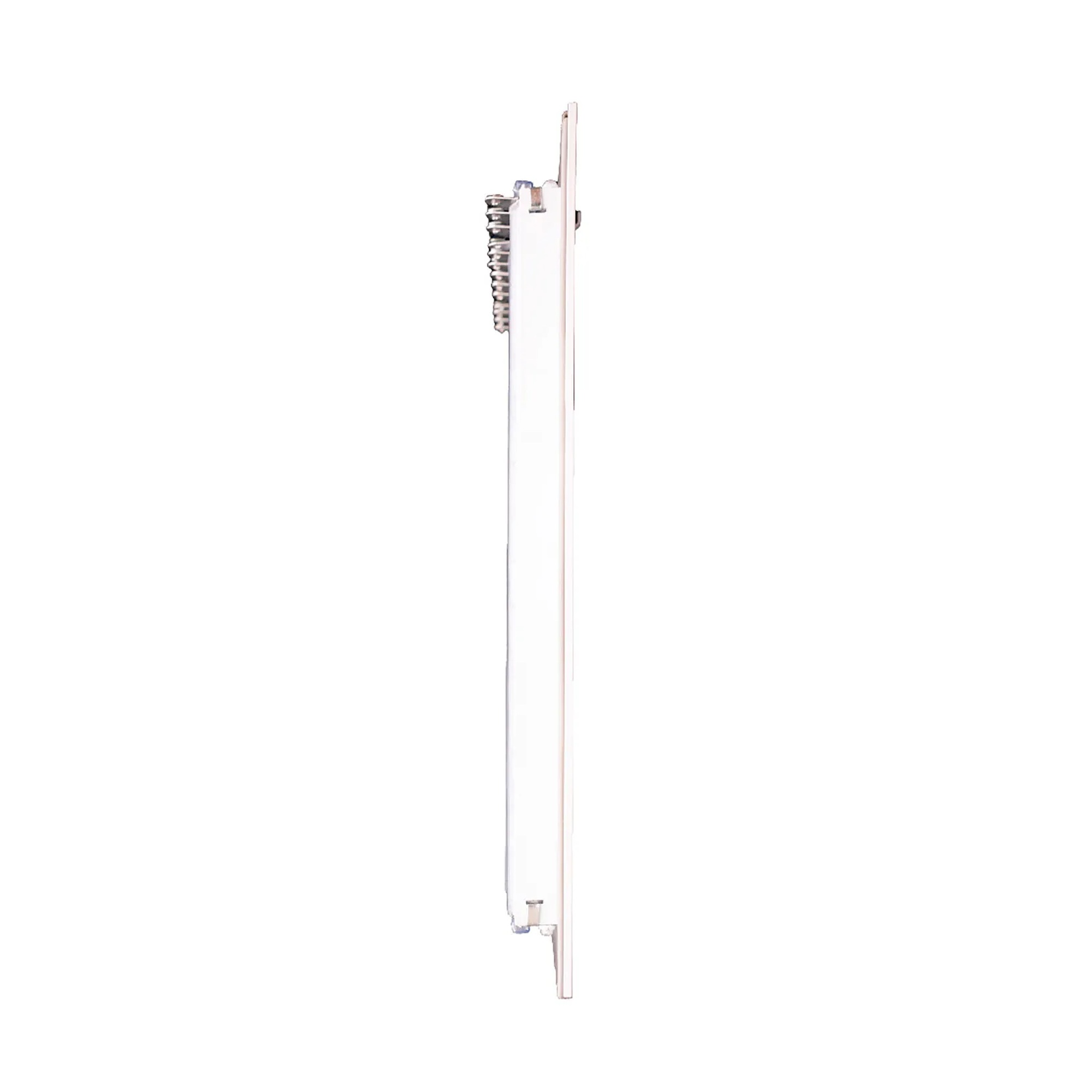 White 1-way adjustable aluminum ceiling diffuser for a 14 x 14 inch duct opening