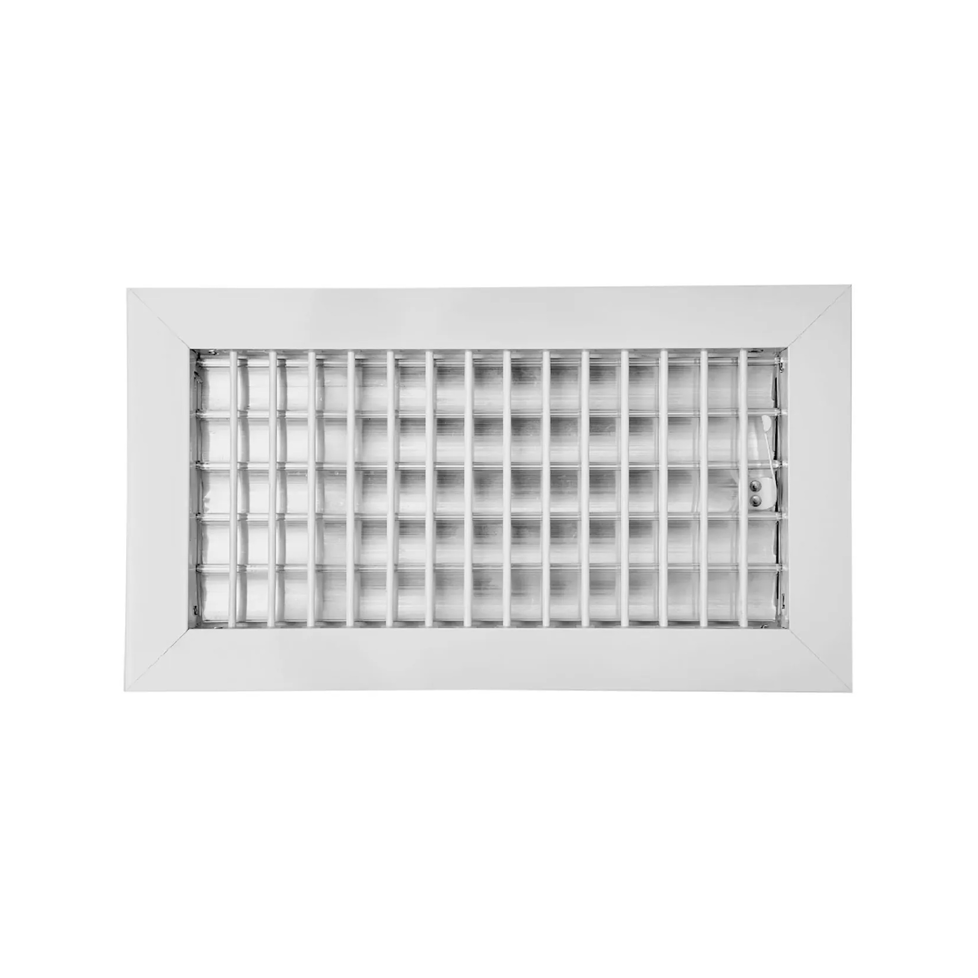 White Aluminum Adjustable 1-Way Wall Register for 12 x 6 Duct Opening