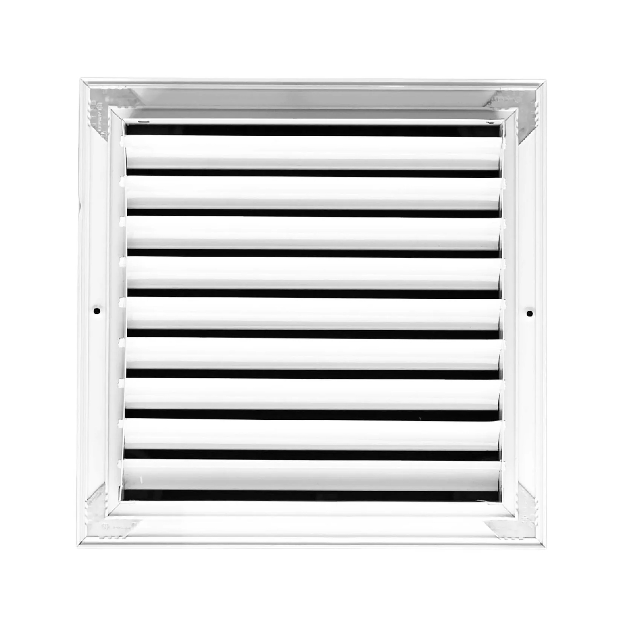 White aluminum return air grille for a 10 x 10 inch duct opening