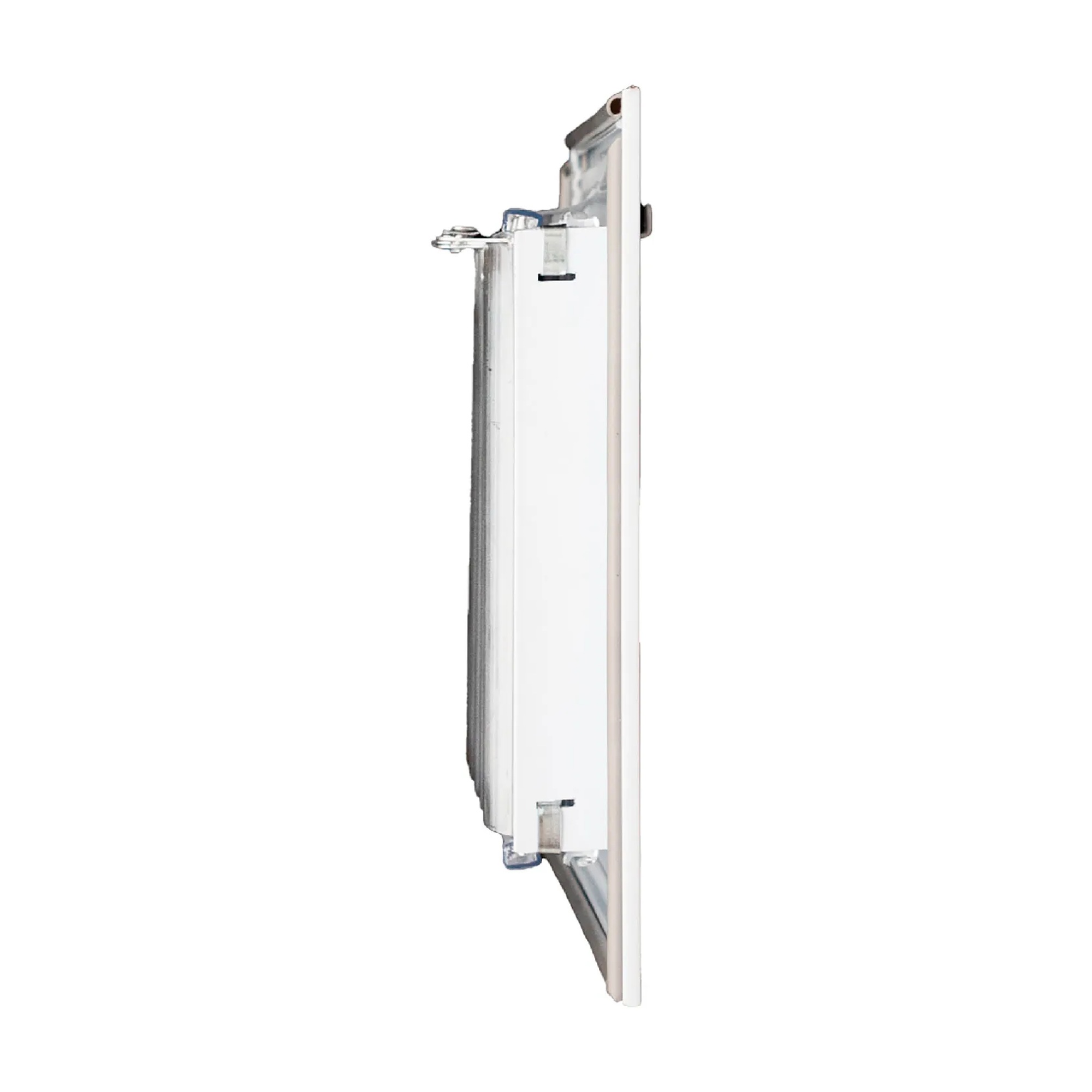 White 1-way adjustable aluminum ceiling diffuser for 6 x 6 inch duct opening