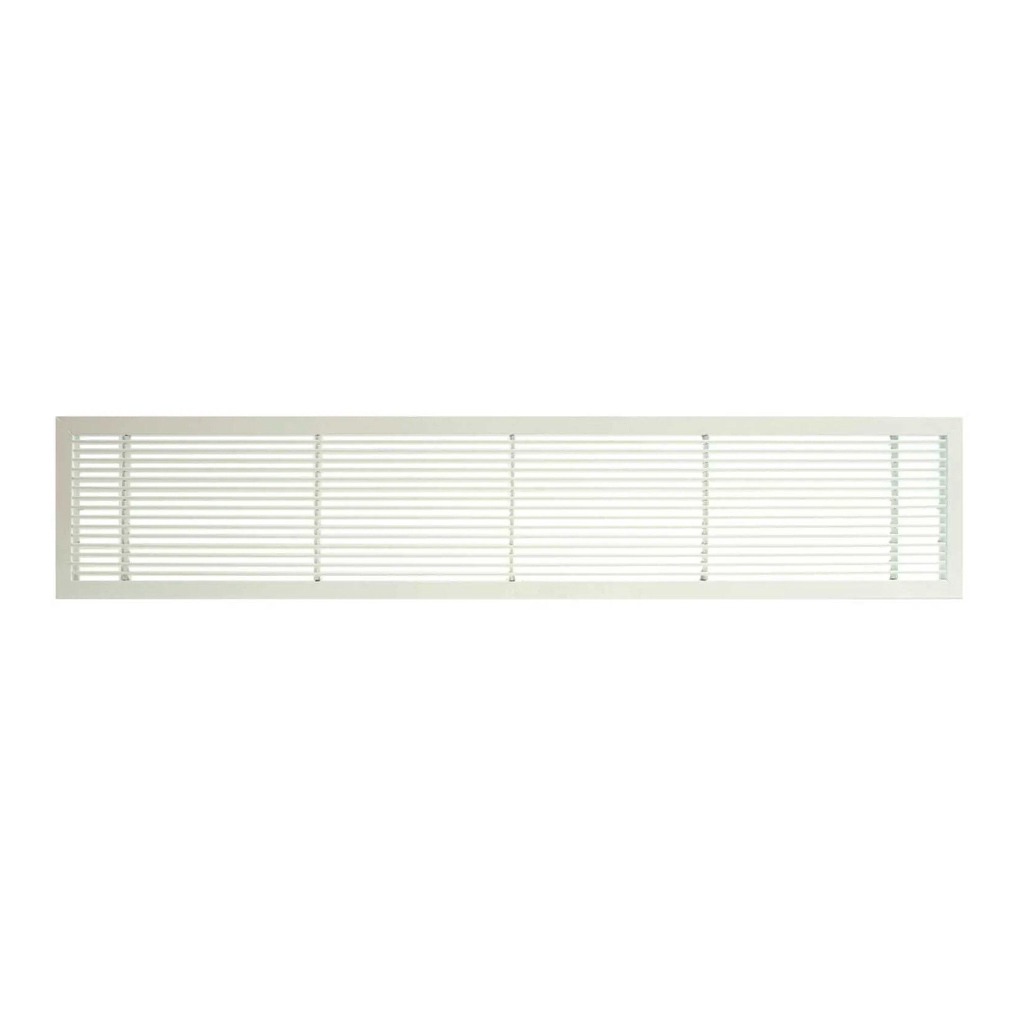 6 x 24 Inch Fixed-Bar Supply and Return Air Grille, White