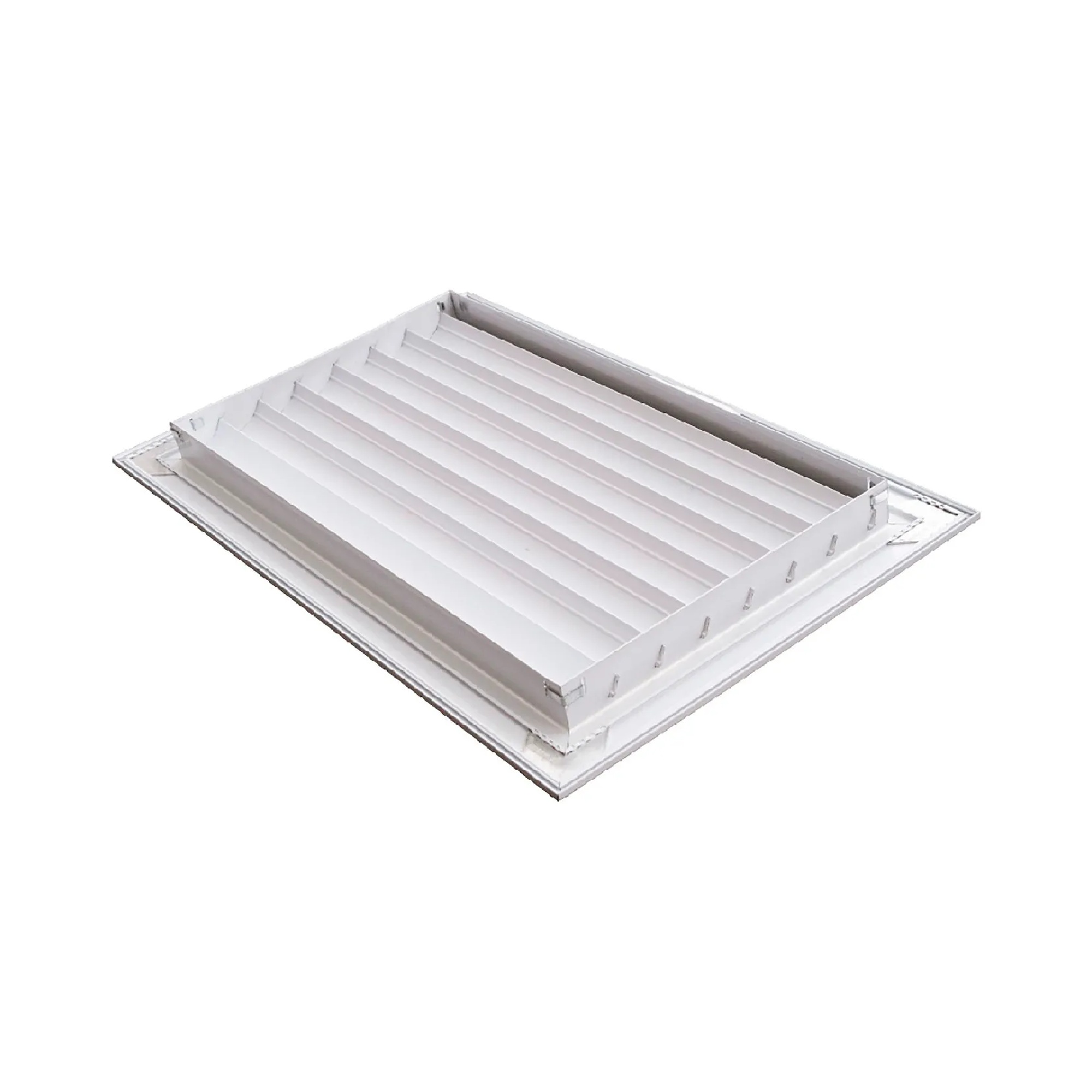 White aluminum return air grille for a 14 x 8 duct opening
