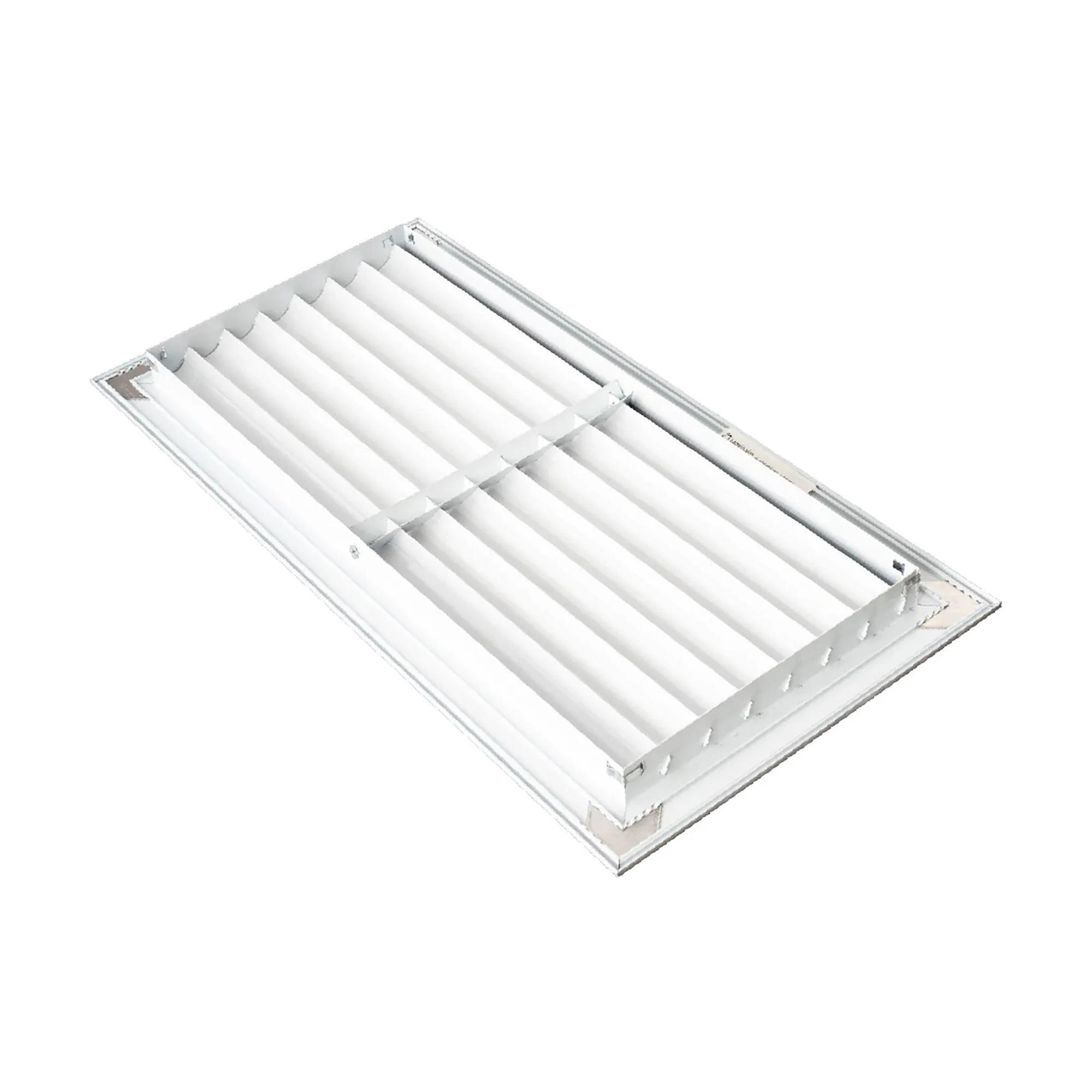White aluminum return air grille for an 18 x 8 duct opening