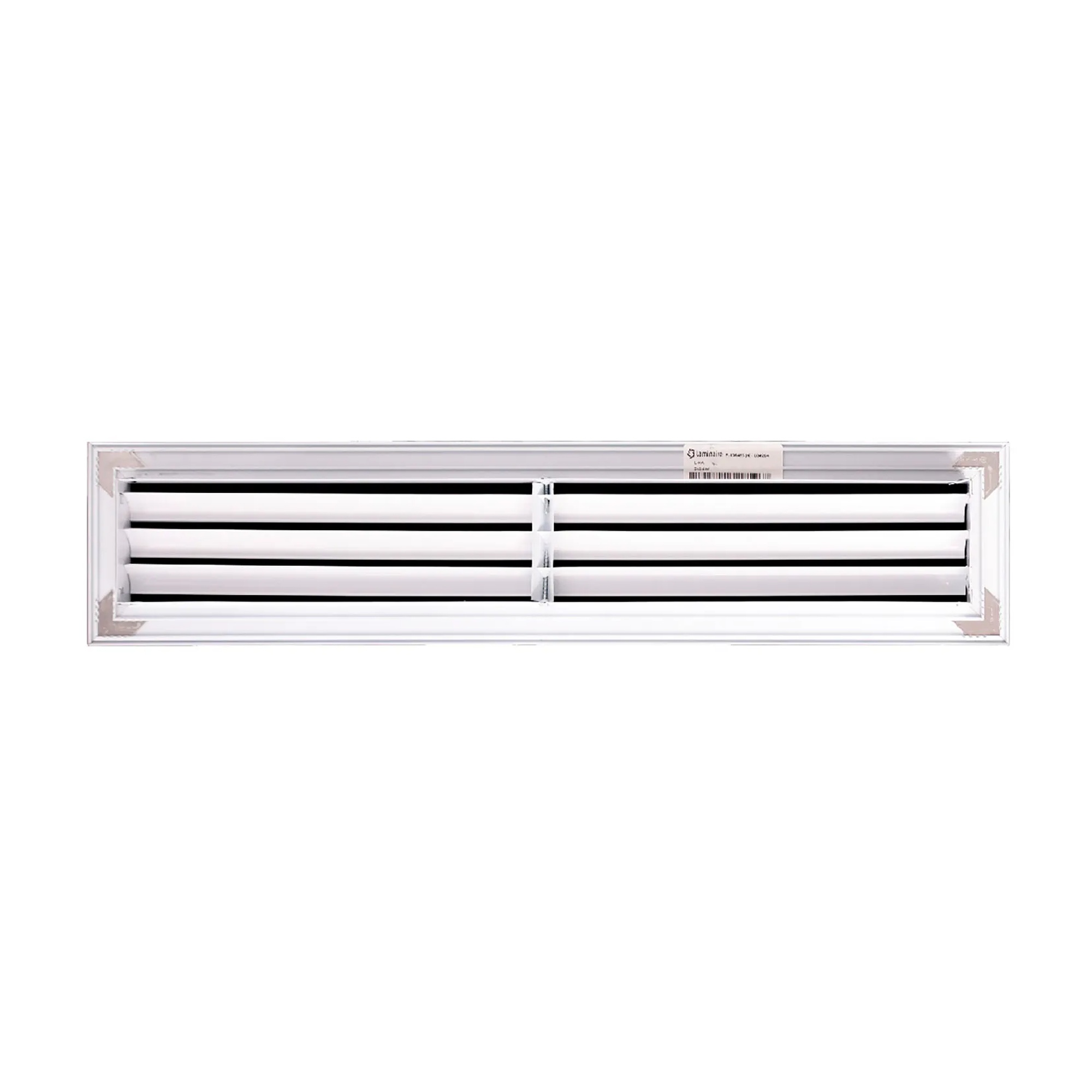 White aluminum return air grille for a 24 x 4 duct opening