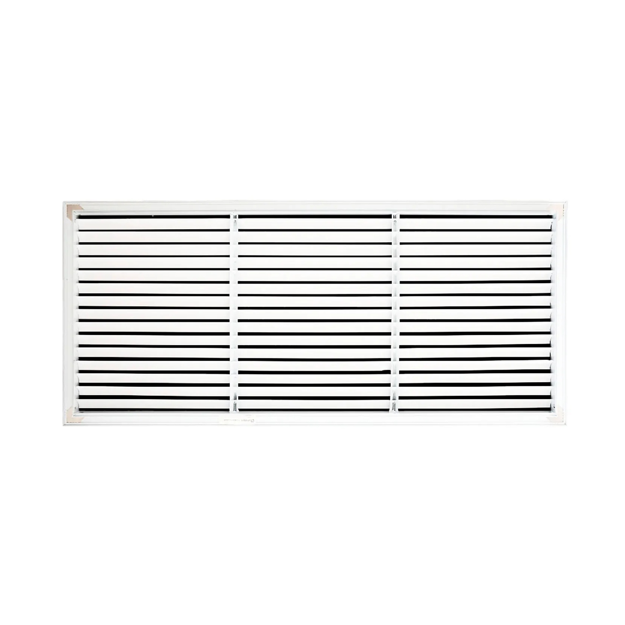 White aluminum return air grille for a 36 x 14 inch duct opening
