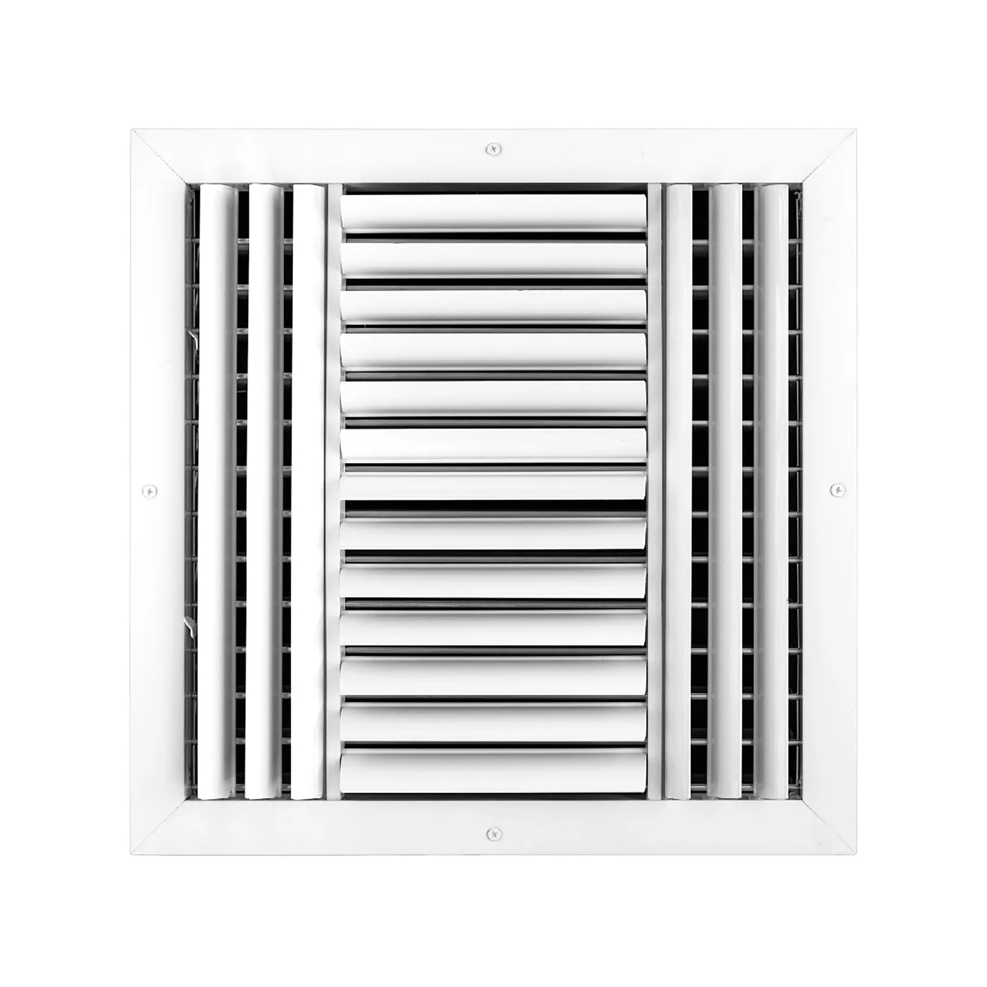 14 in. x 14 in. White Aluminum 4-Way Ceiling Diffuser