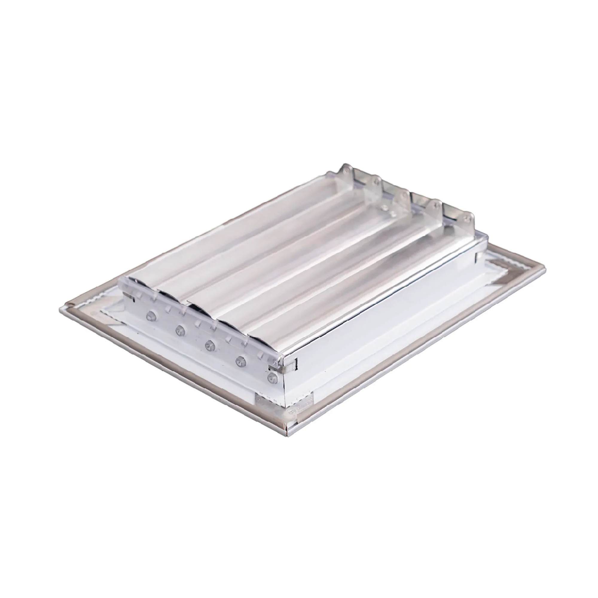 White 1-way adjustable aluminum ceiling diffuser for an 8 in. x 6 in. duct opening