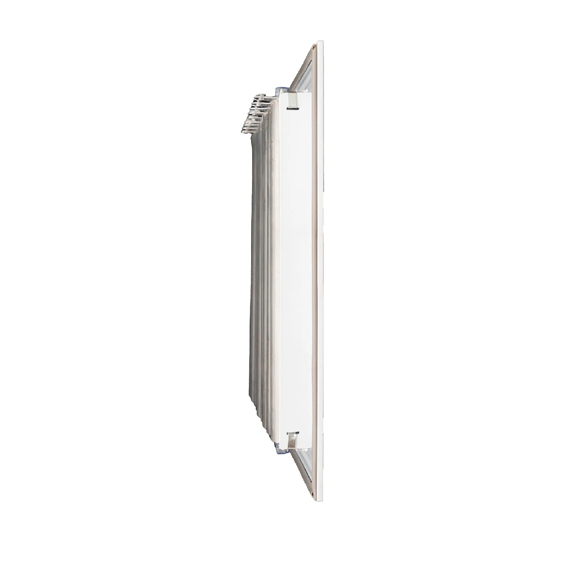 White 2-way adjustable aluminum ceiling diffuser for a 12 in. x 12 in. duct opening