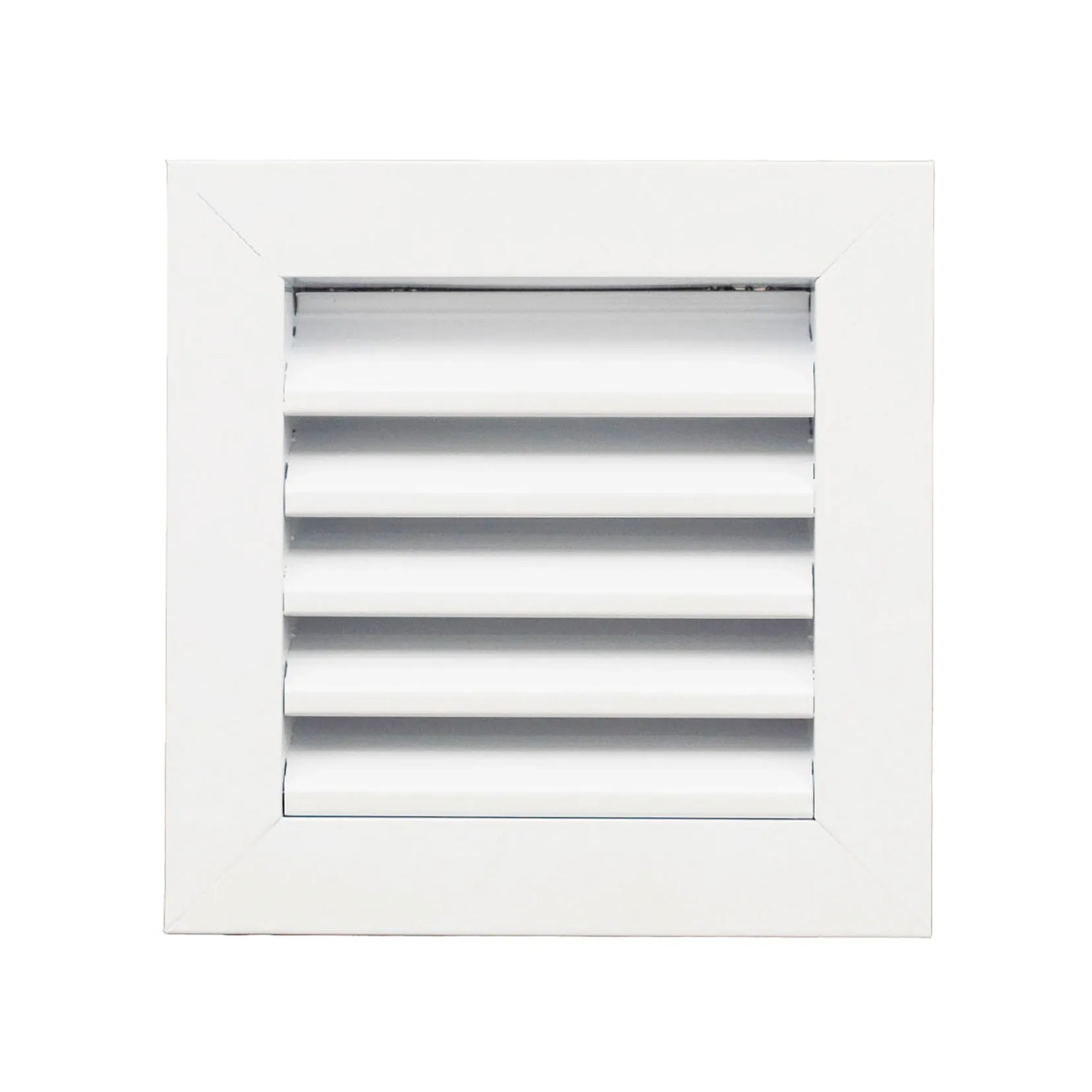 White Aluminum Exterior Return Air Grille for 6 x 6 Duct Openings