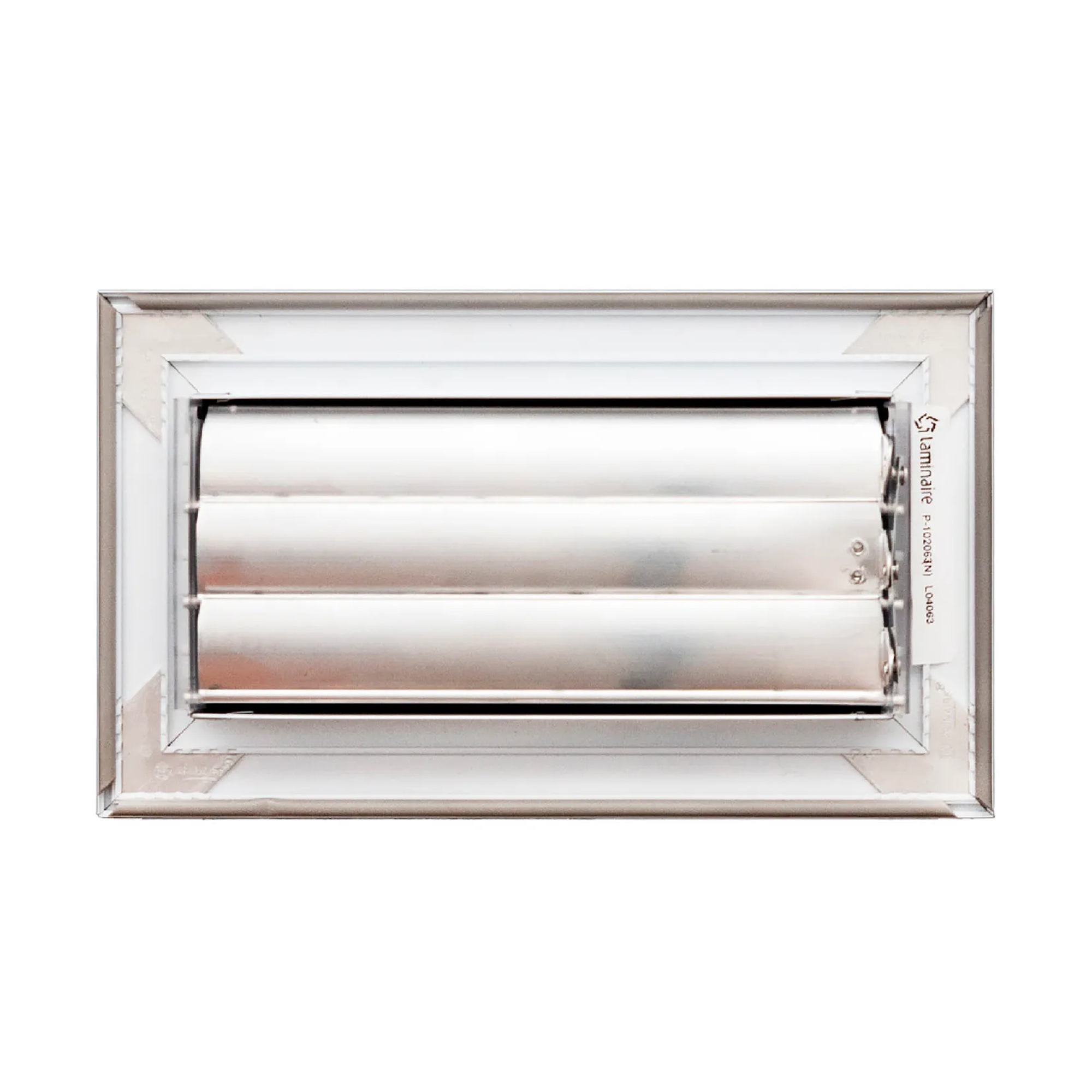 White 1-way aluminum ceiling diffuser for an 8 in. x 4 in. duct opening