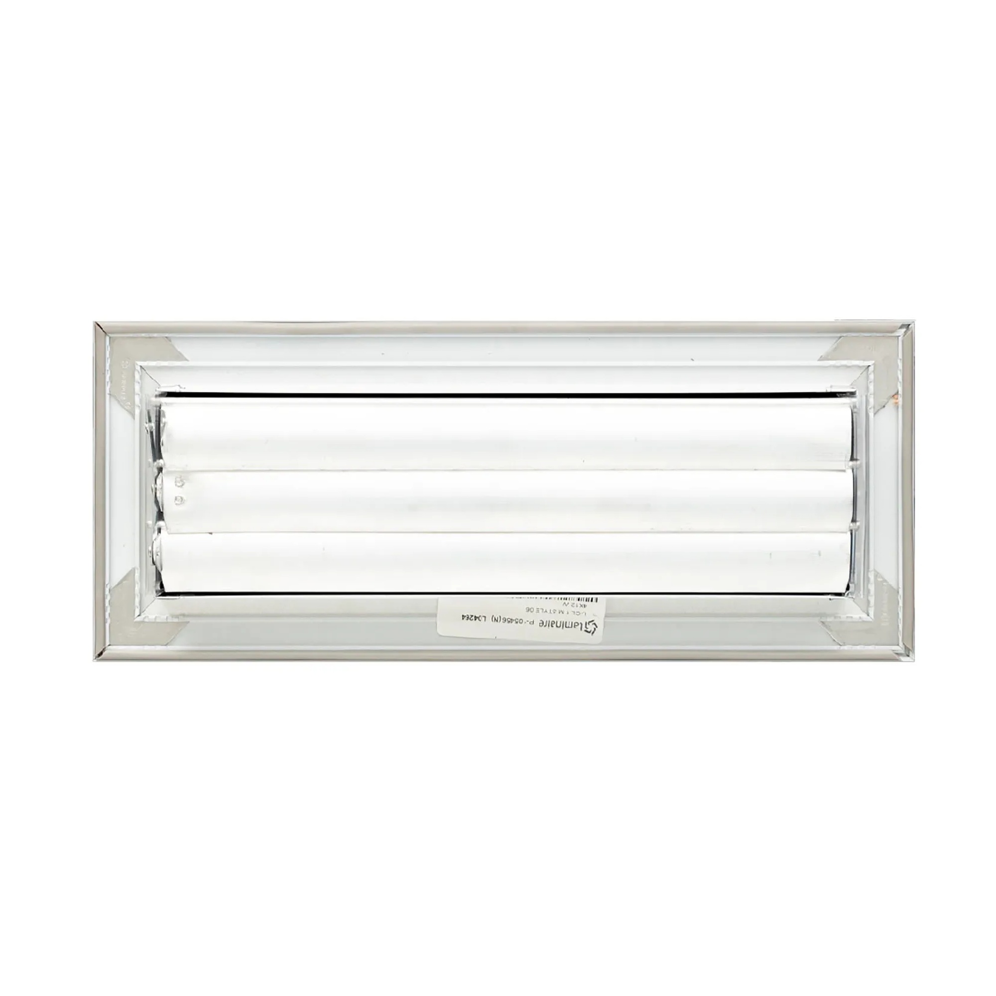 White 1-way adjustable aluminum ceiling diffuser for a 12 x 4 duct opening
