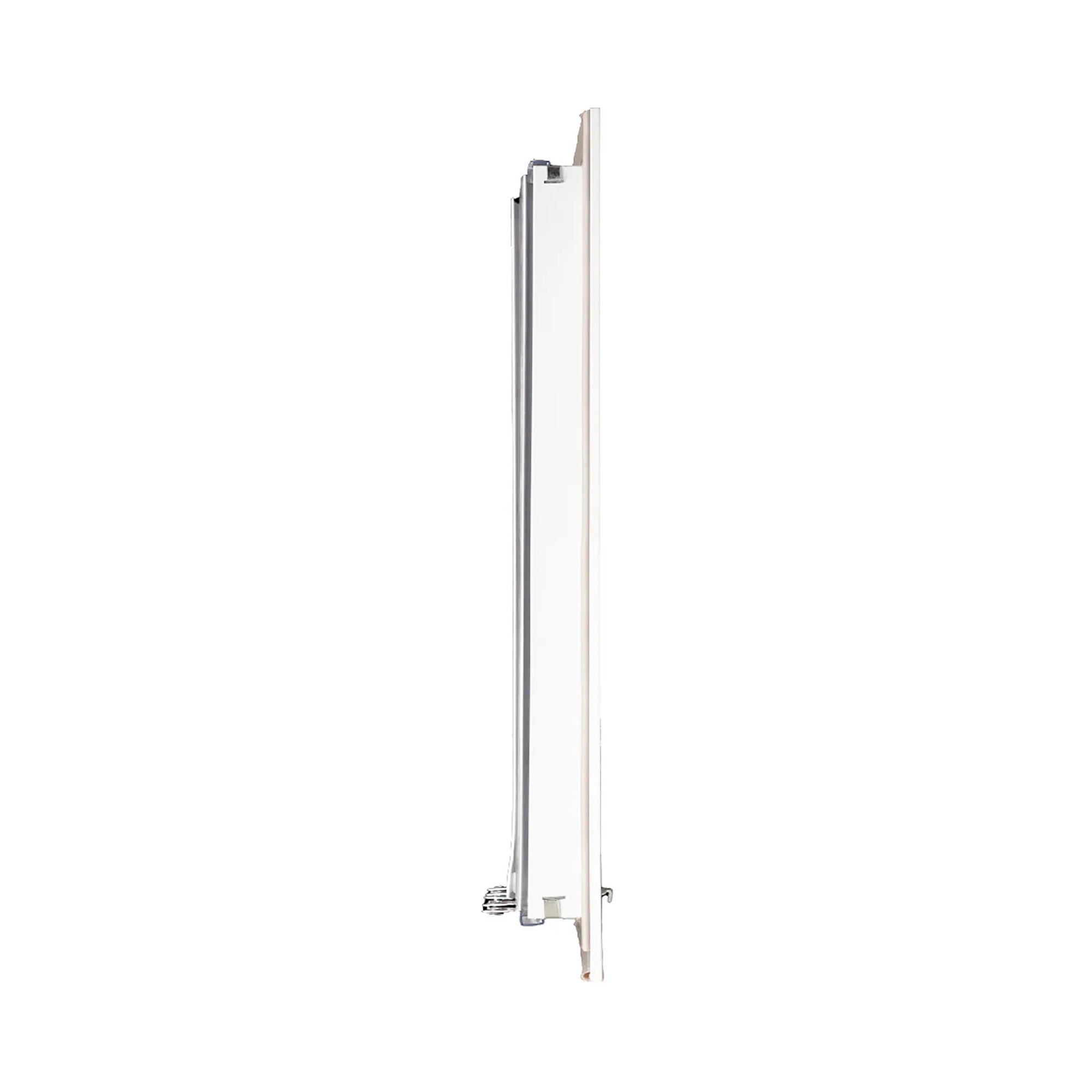 White 1-way adjustable aluminum ceiling diffuser for a 12 x 4 duct opening