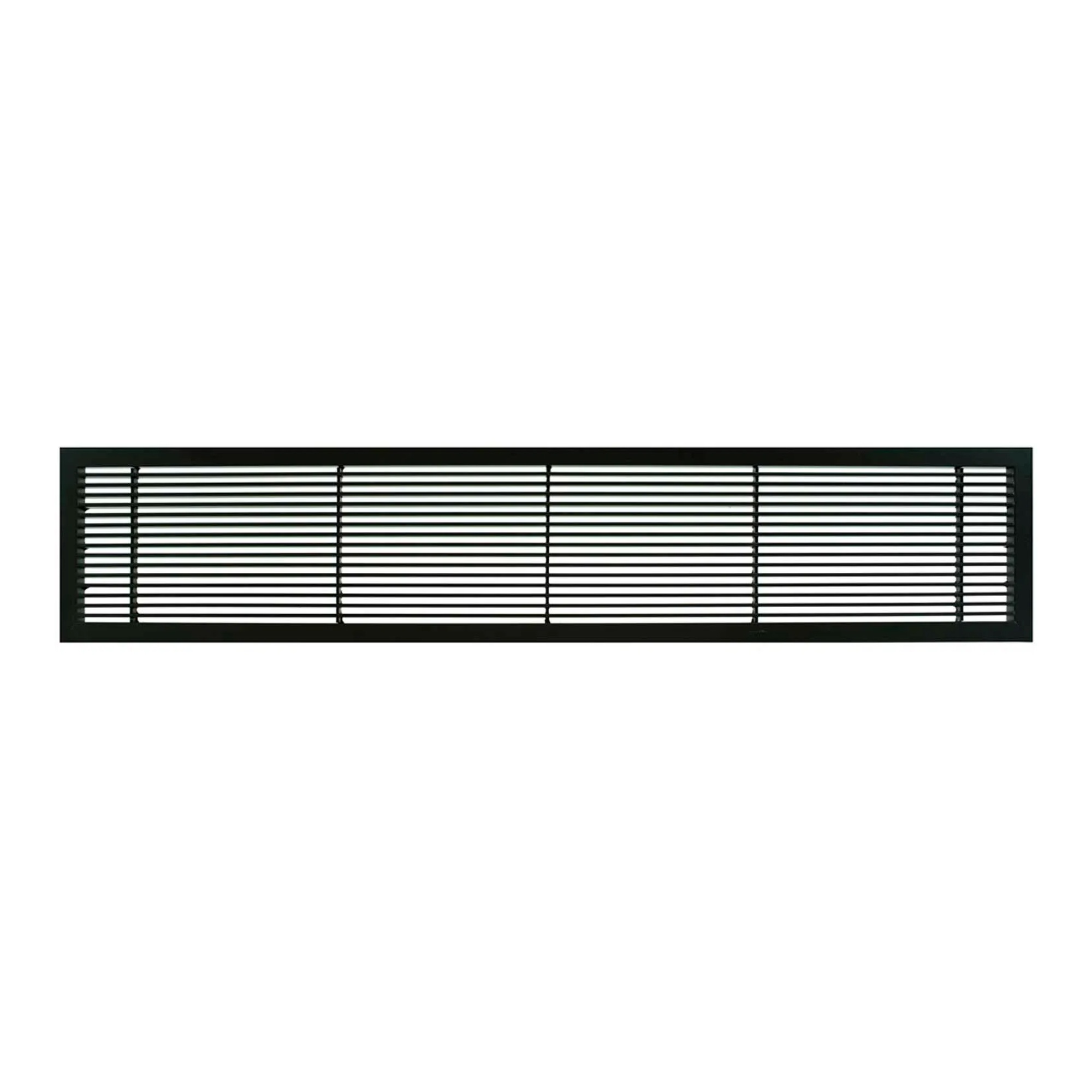 4 x 24 Inch Fixed-Bar Supply and Return Air Grille, Black
