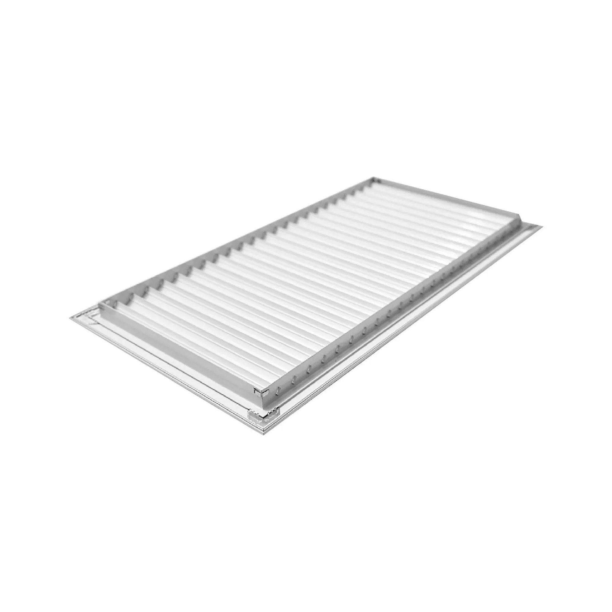 White aluminum return air grille for a 12 x 24 inch duct opening