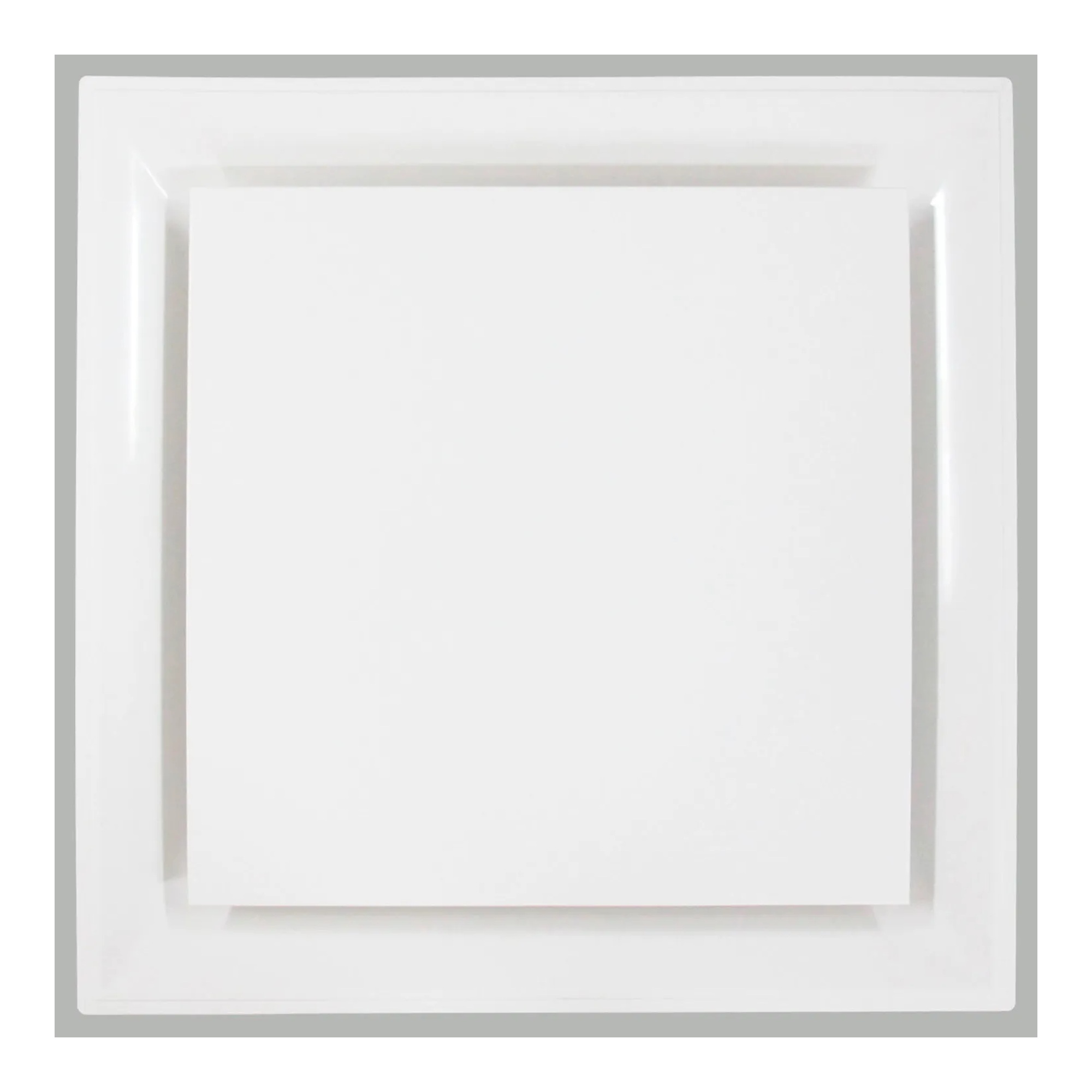 White Plastic Plaque Ceiling Diffuser with R-6 Insulation