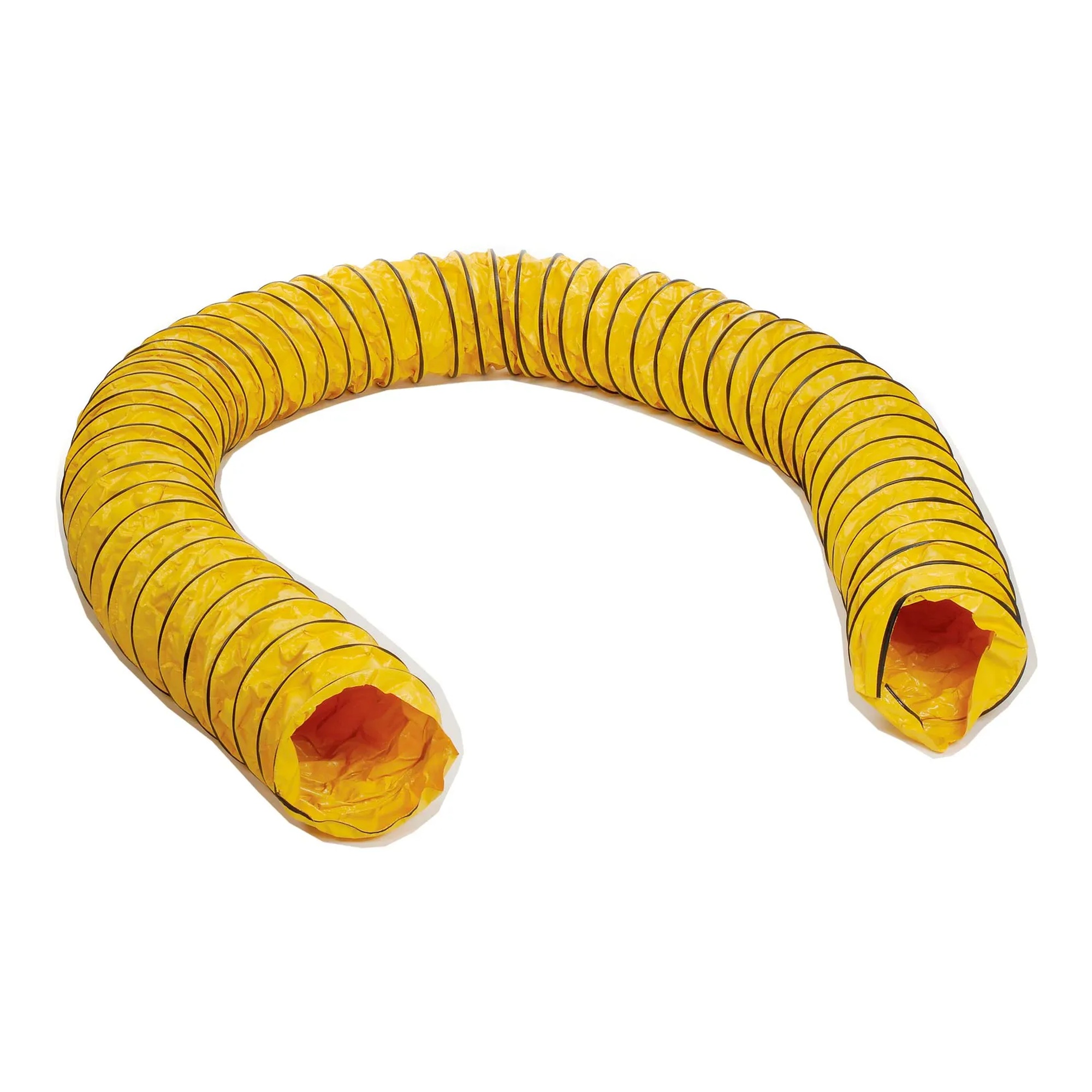 Yellow 12-inch diameter flexible duct, 25 feet long