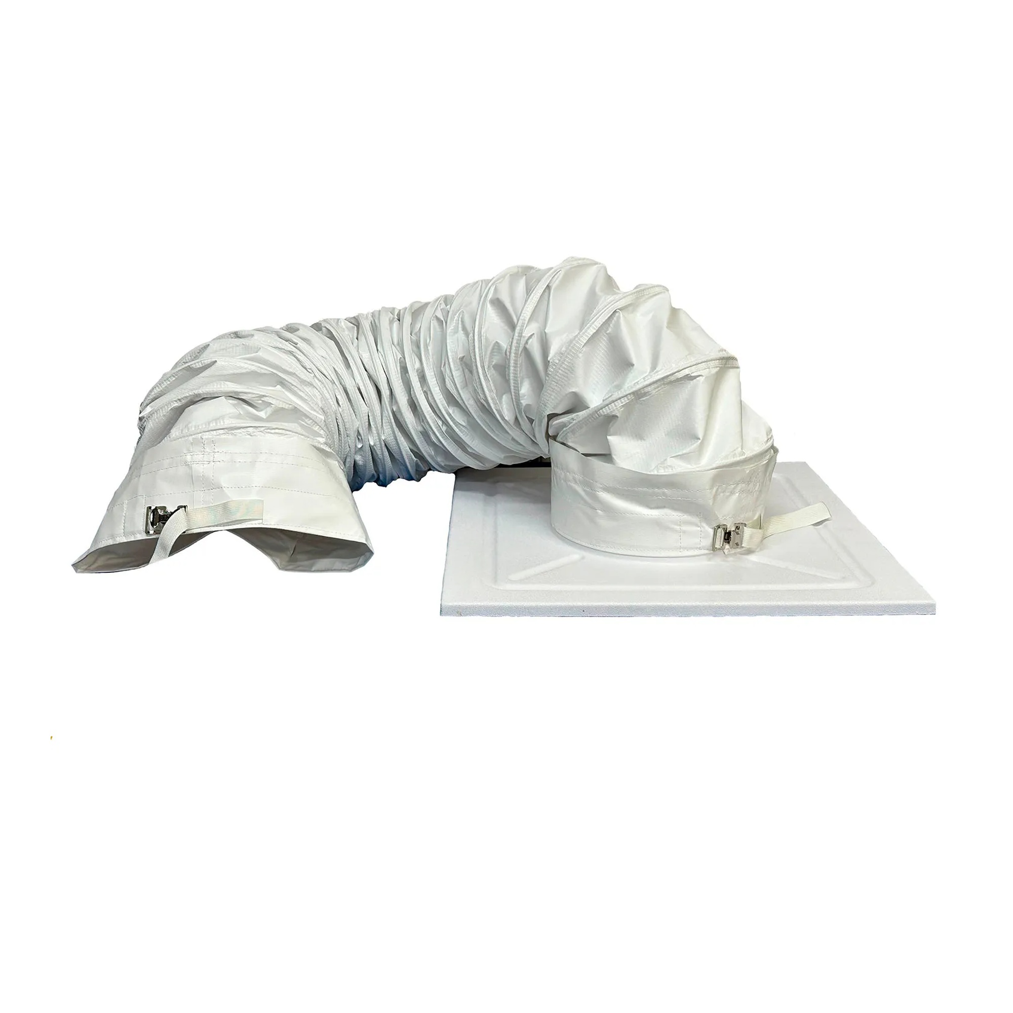 White Ceiling Panel Kit with Belt Ends, 12 in. Diameter x 8 ft. Long x 6 in. Pitch