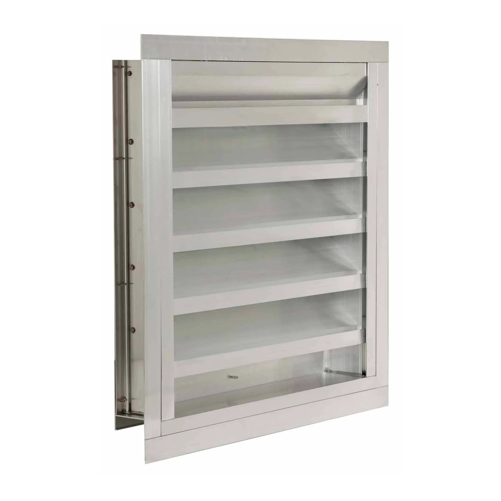 30 in. W x 24 in. H Drainable Blade Fixed Louver with Flange