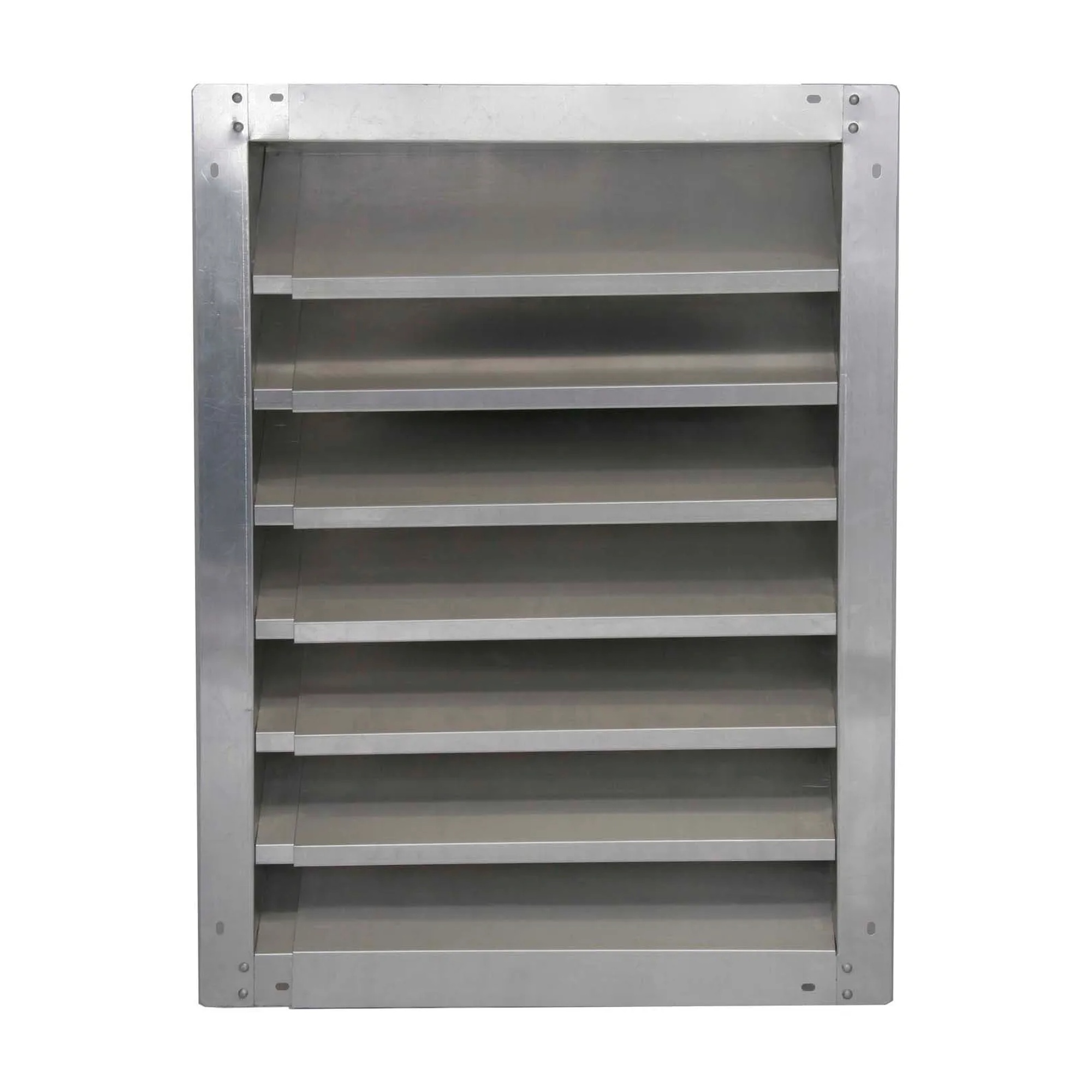 Aluminum Fixed-Height Adjustable-Width Louver - 28 W x 36 in H x 4 in D