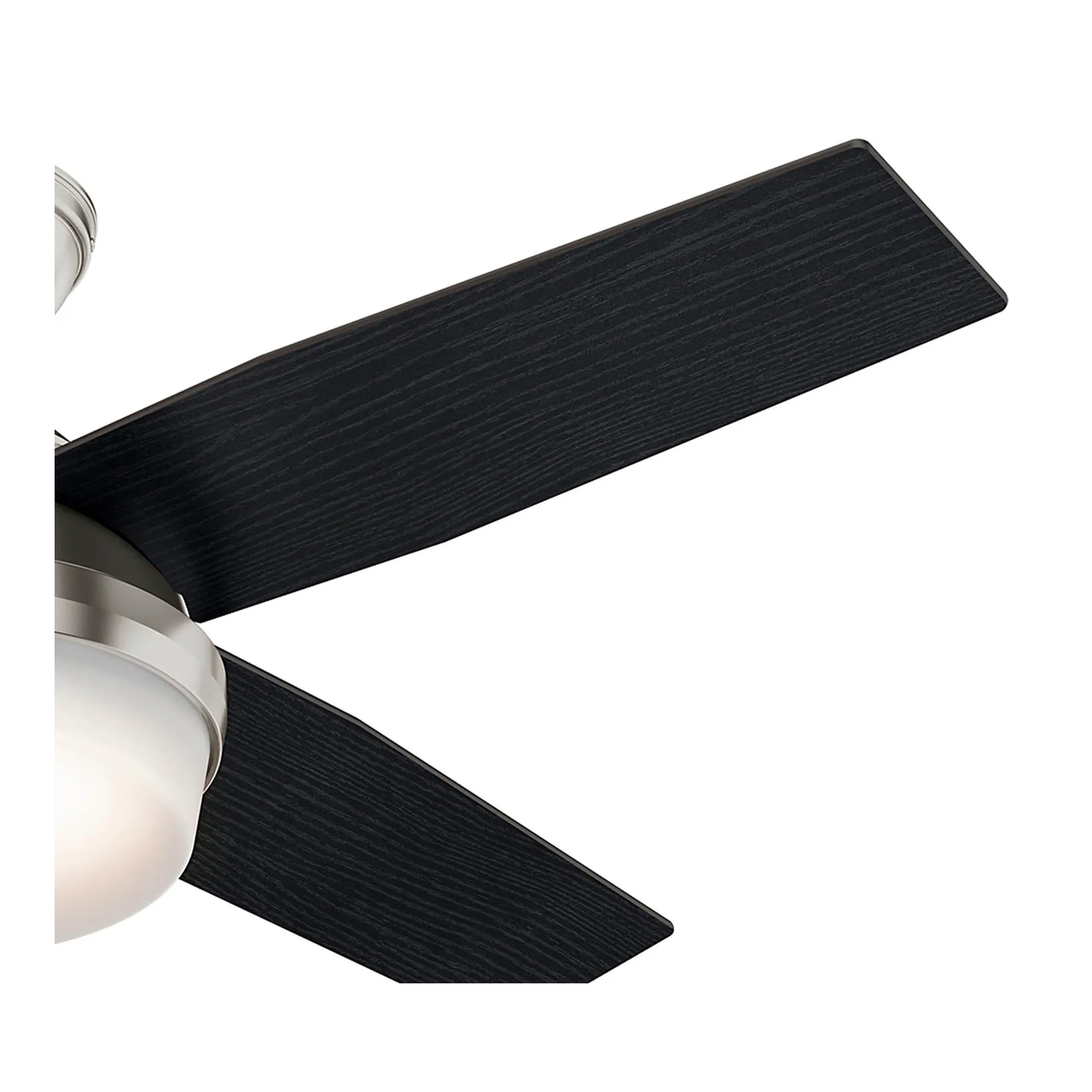 44-inch brushed nickel ceiling fan with integrated light