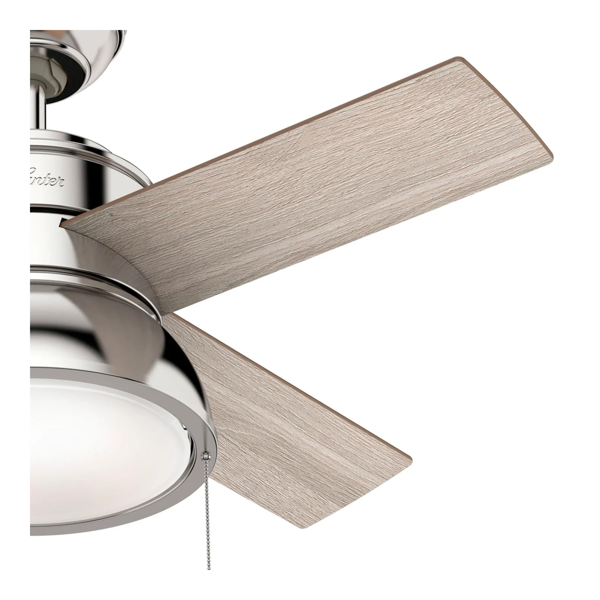 Loki 36-inch ceiling fan with LED light kit and Light Gray Oak finish