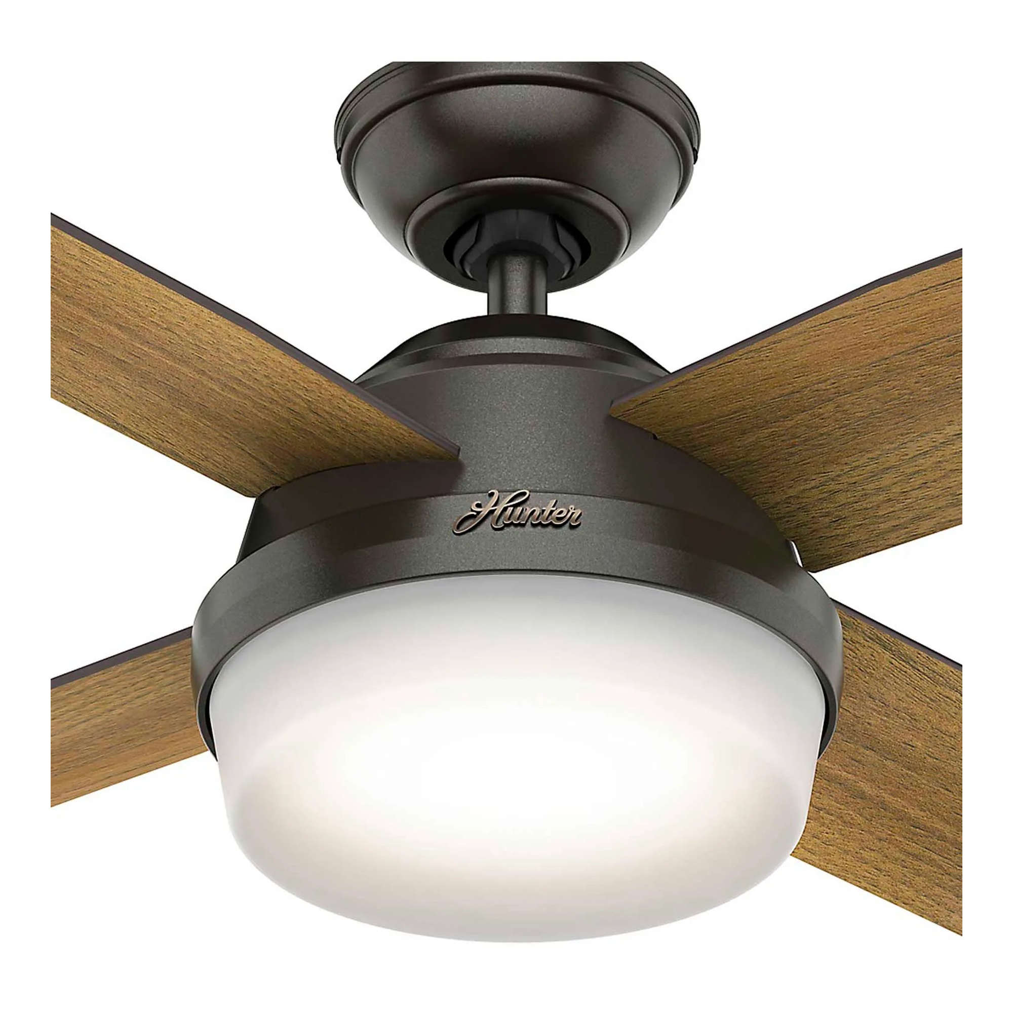 44-inch ceiling fan with integrated light and handheld remote