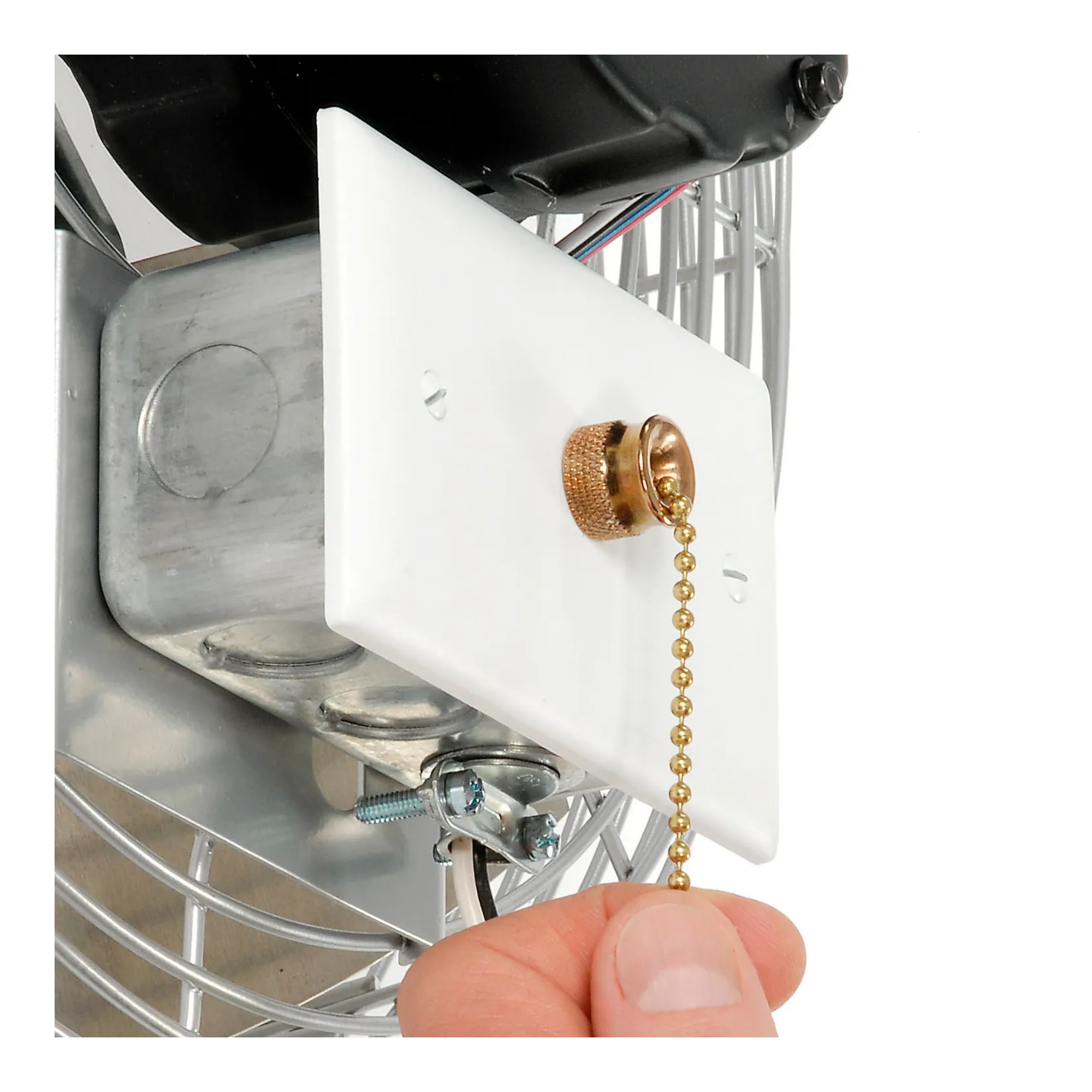 12-inch venturi-mounted direct-drive exhaust fan with wire guard
