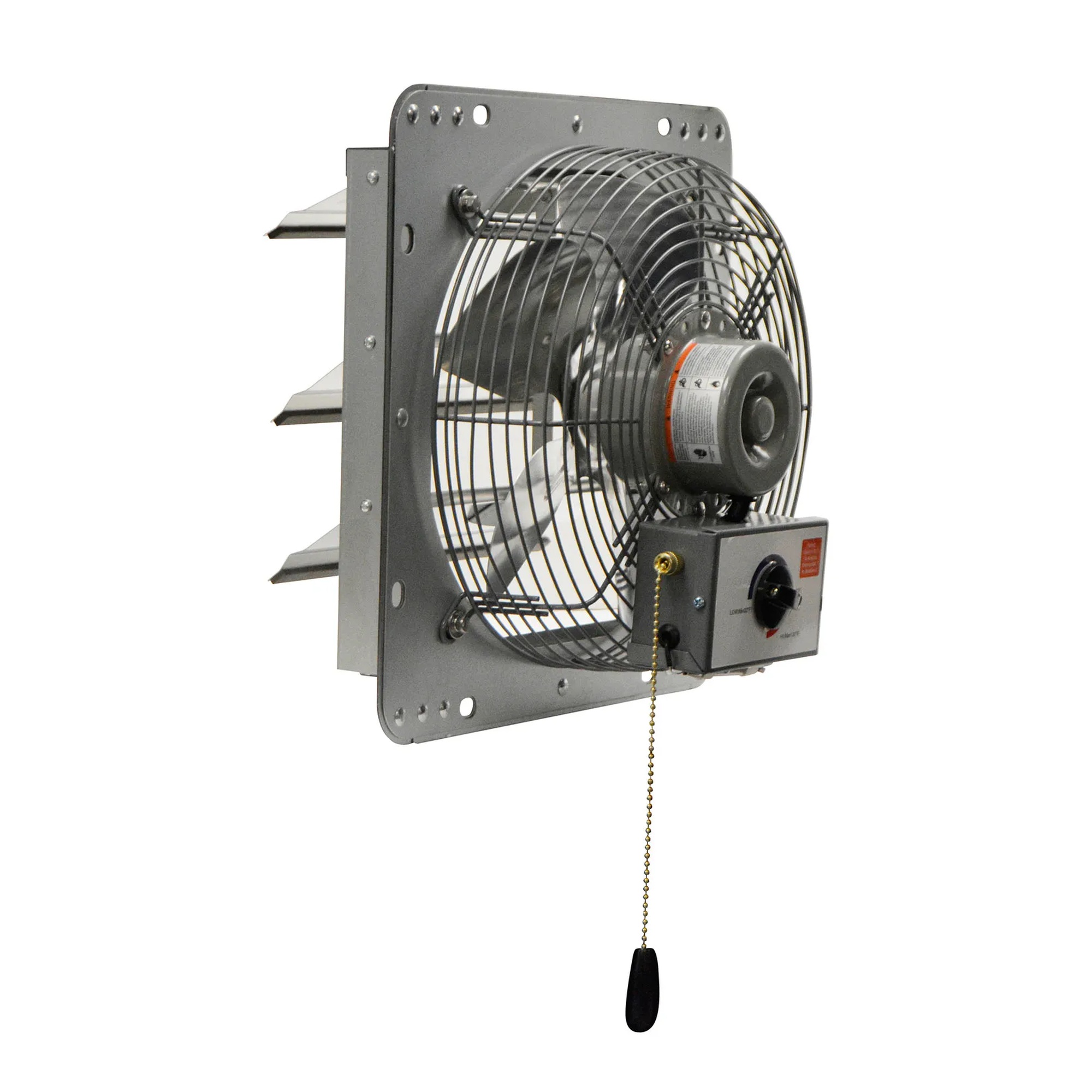 10-Inch Galvanized Shutter Exhaust Fan, 600 CFM