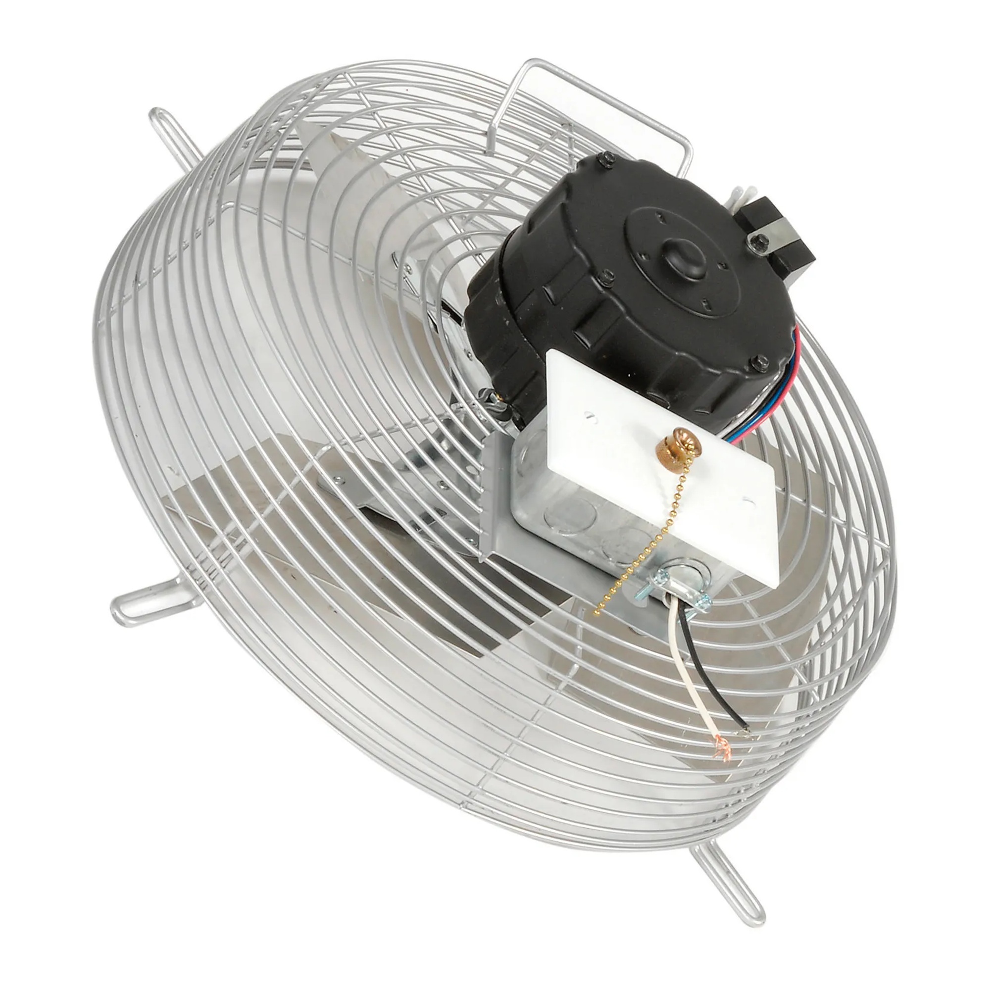 10-inch guard-mounted direct-drive exhaust fan with wire guard