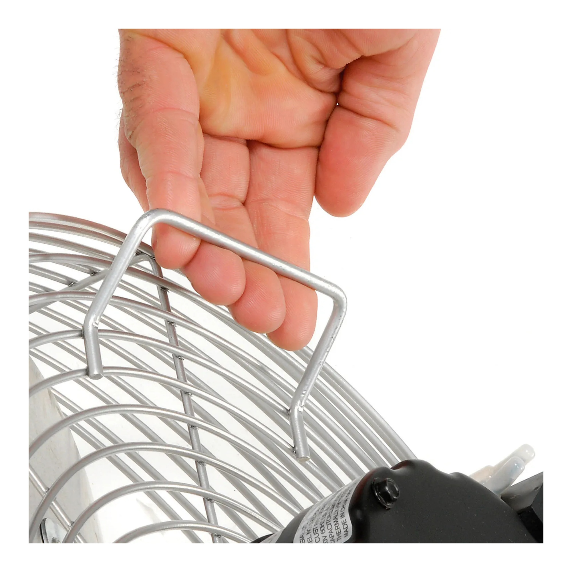 10-inch guard-mounted direct-drive exhaust fan with wire guard