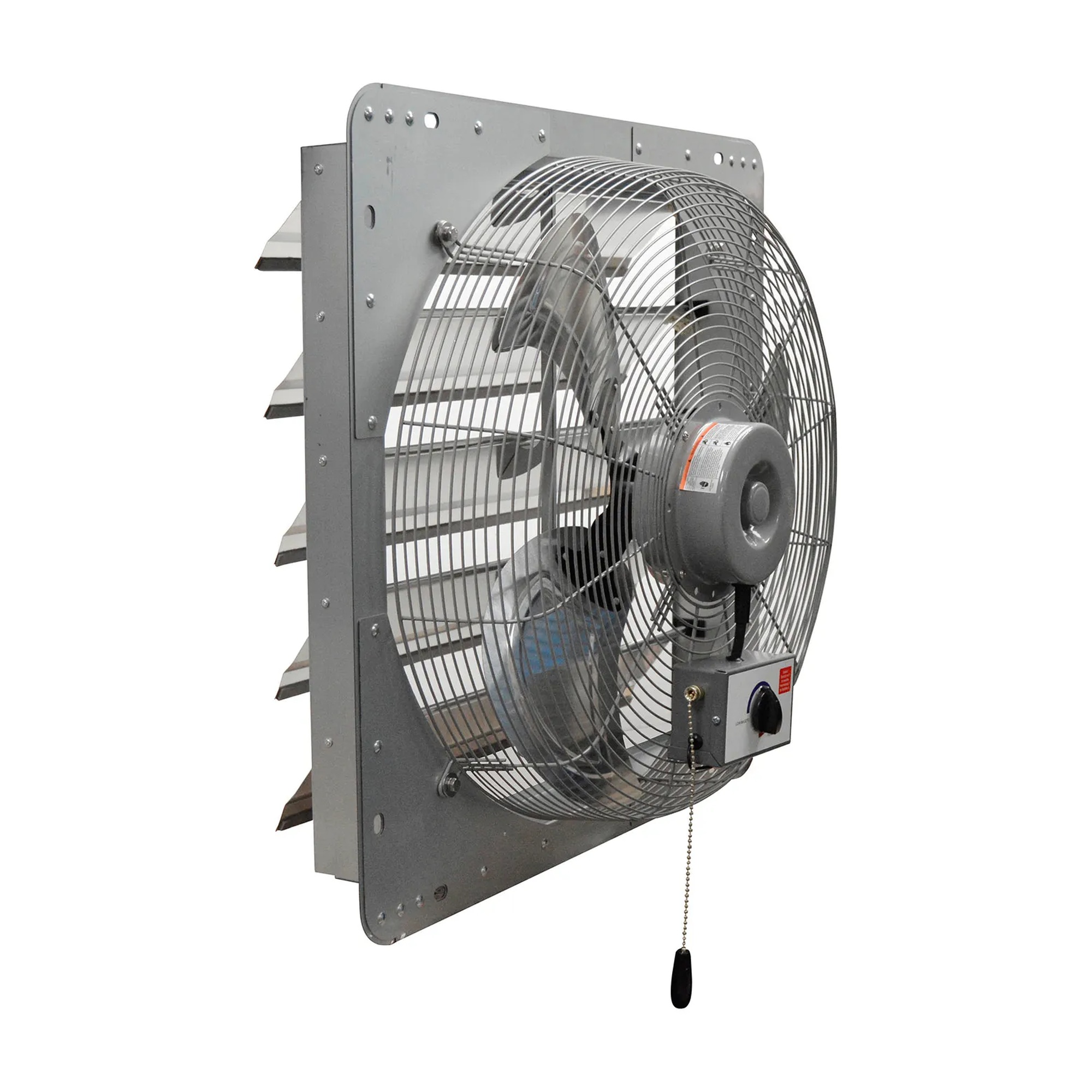 20-Inch Galvanized Shutter Exhaust Fan, 3-Speed, 3,368 CFM