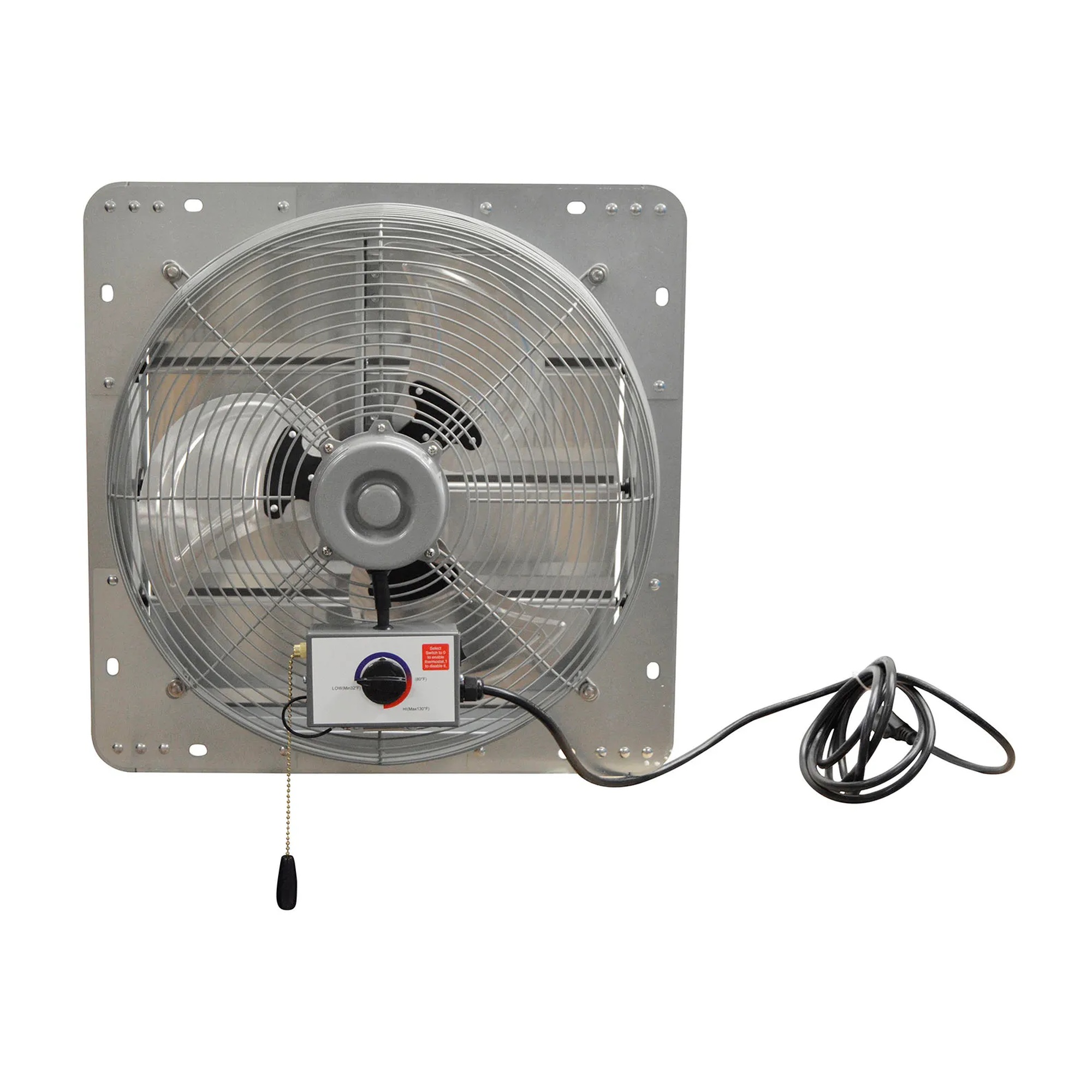 16-Inch Galvanized Shutter Wall Exhaust Fan with Thermostat