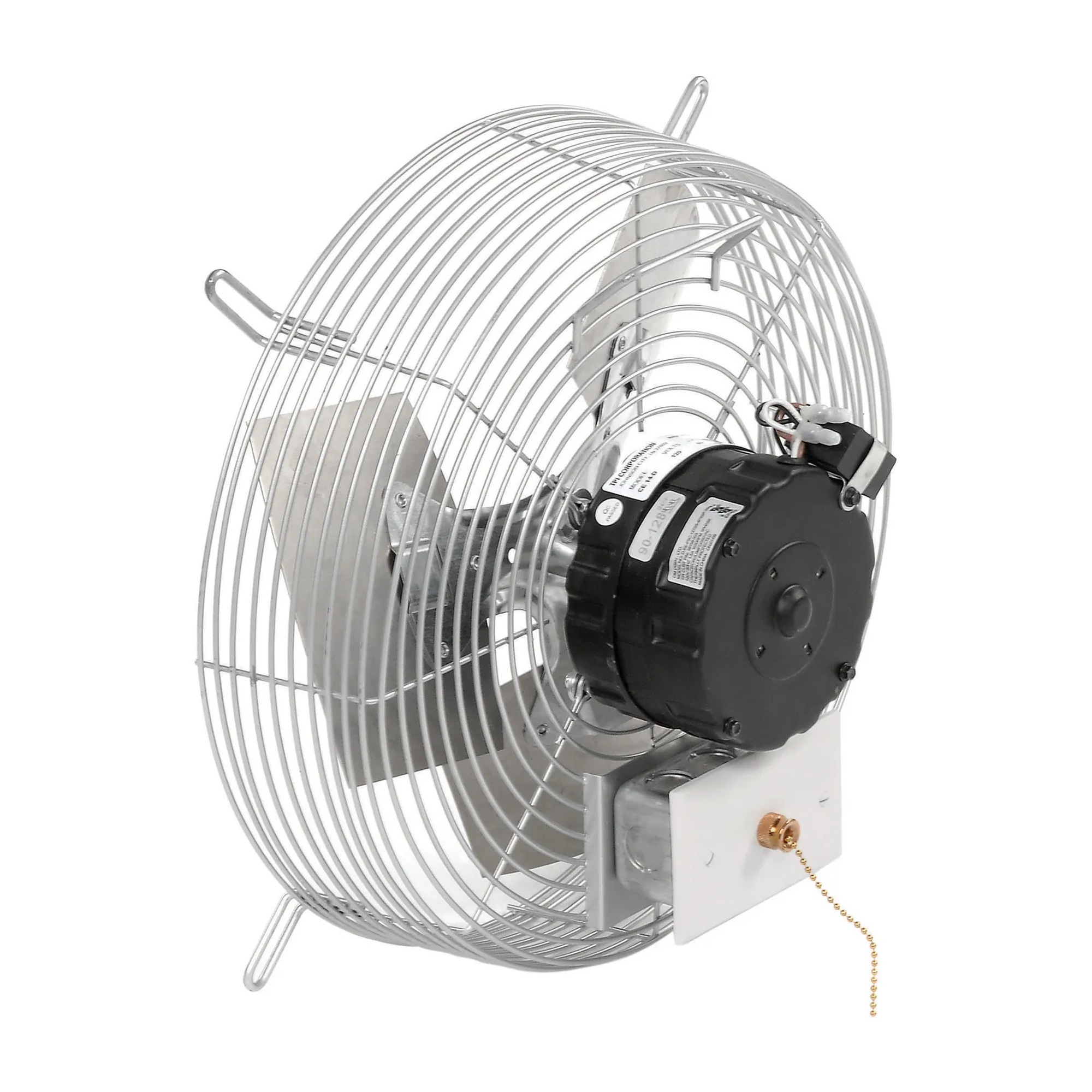 12-inch guard-mounted direct-drive exhaust fan with wire guard