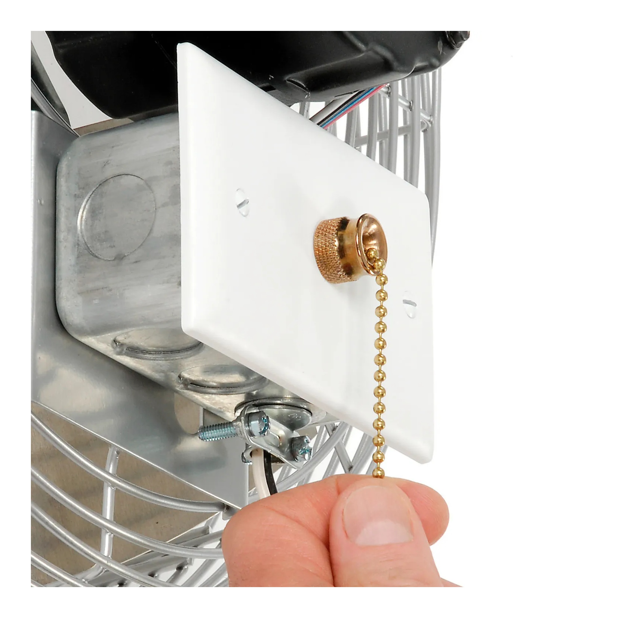 12-inch guard-mounted direct-drive exhaust fan with wire guard