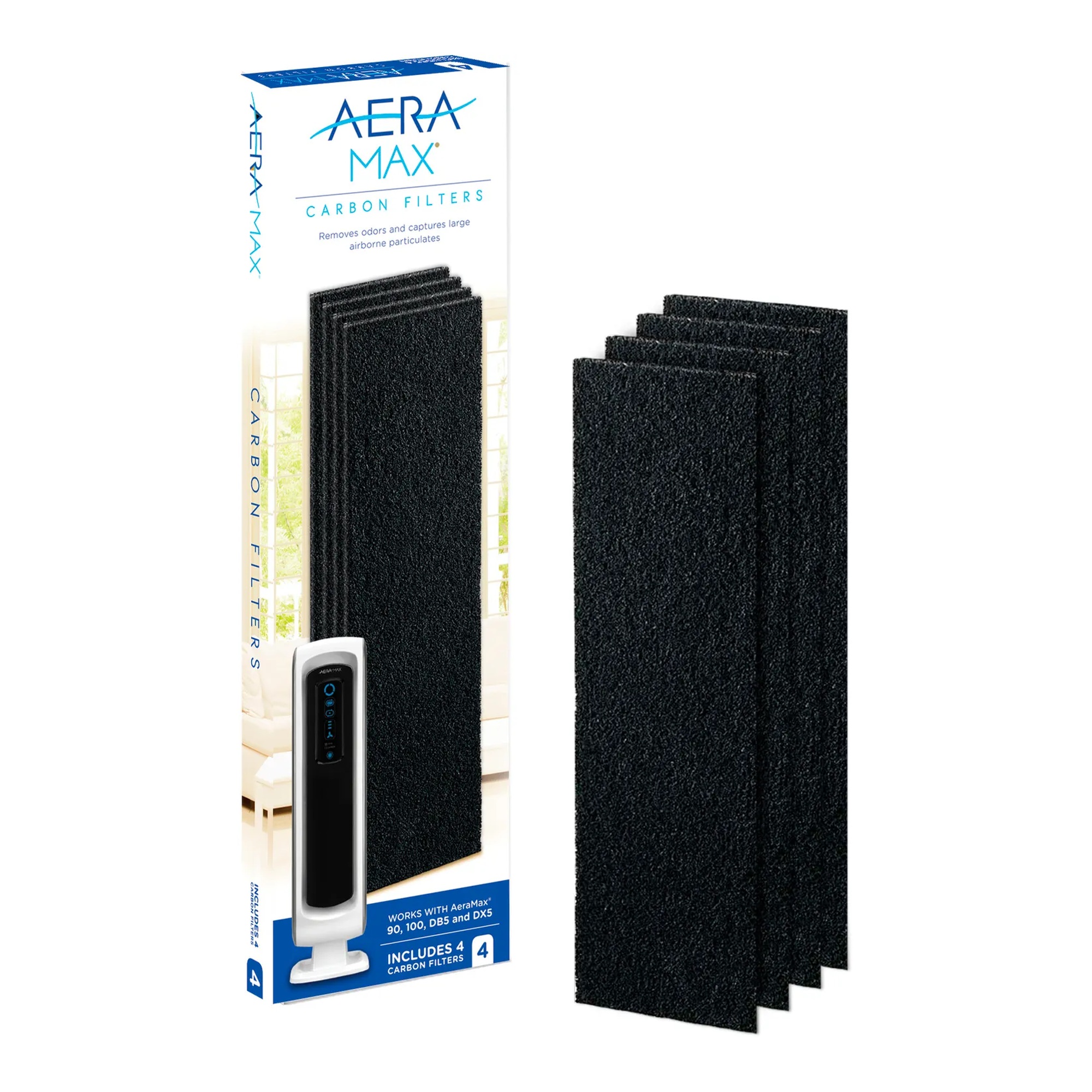Carbon Replacement Filters for AeraMax 290, 300 & DX95 Air Purifiers - 4-Pack