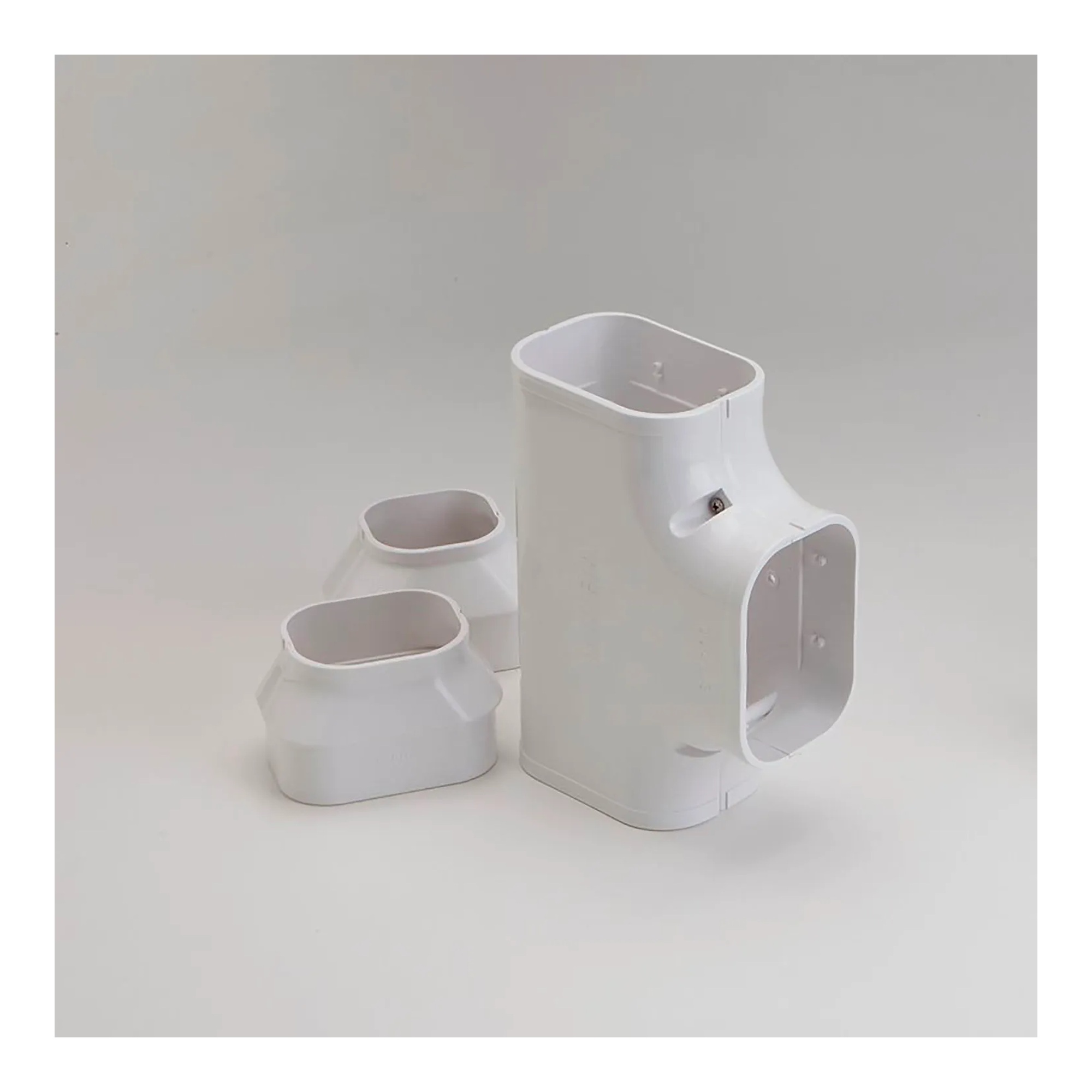 100 mm White Tee Fitting for Exposed Line Sets