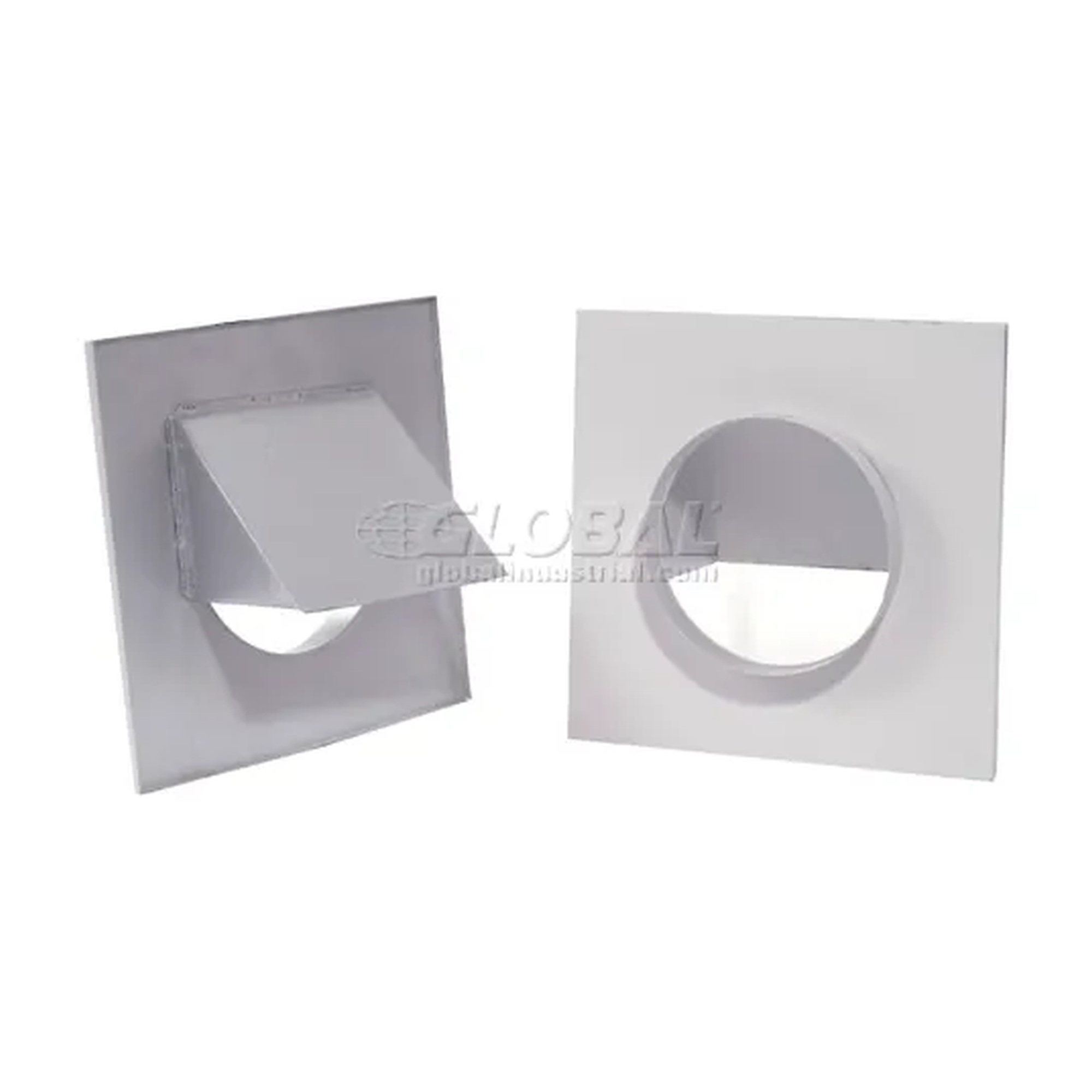 Ceiling exhaust kit with air ducts, ceiling tiles, and metal straps