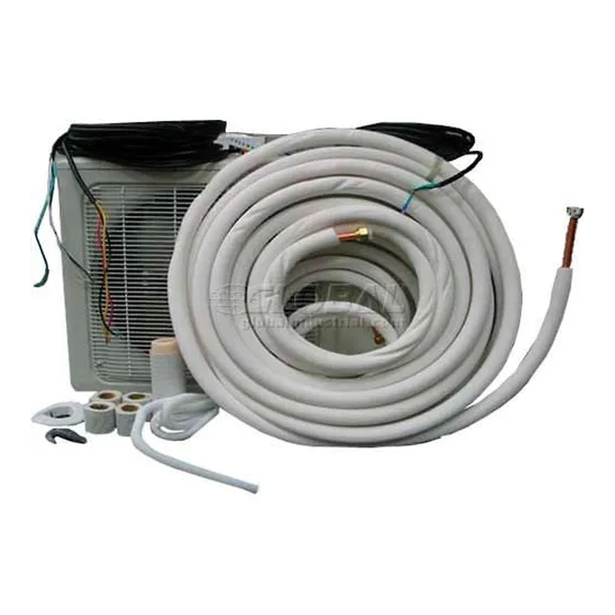 Mini-Split Insulated Copper Line Set, 1/4 in. x 3/8 in. OD, 50 ft.