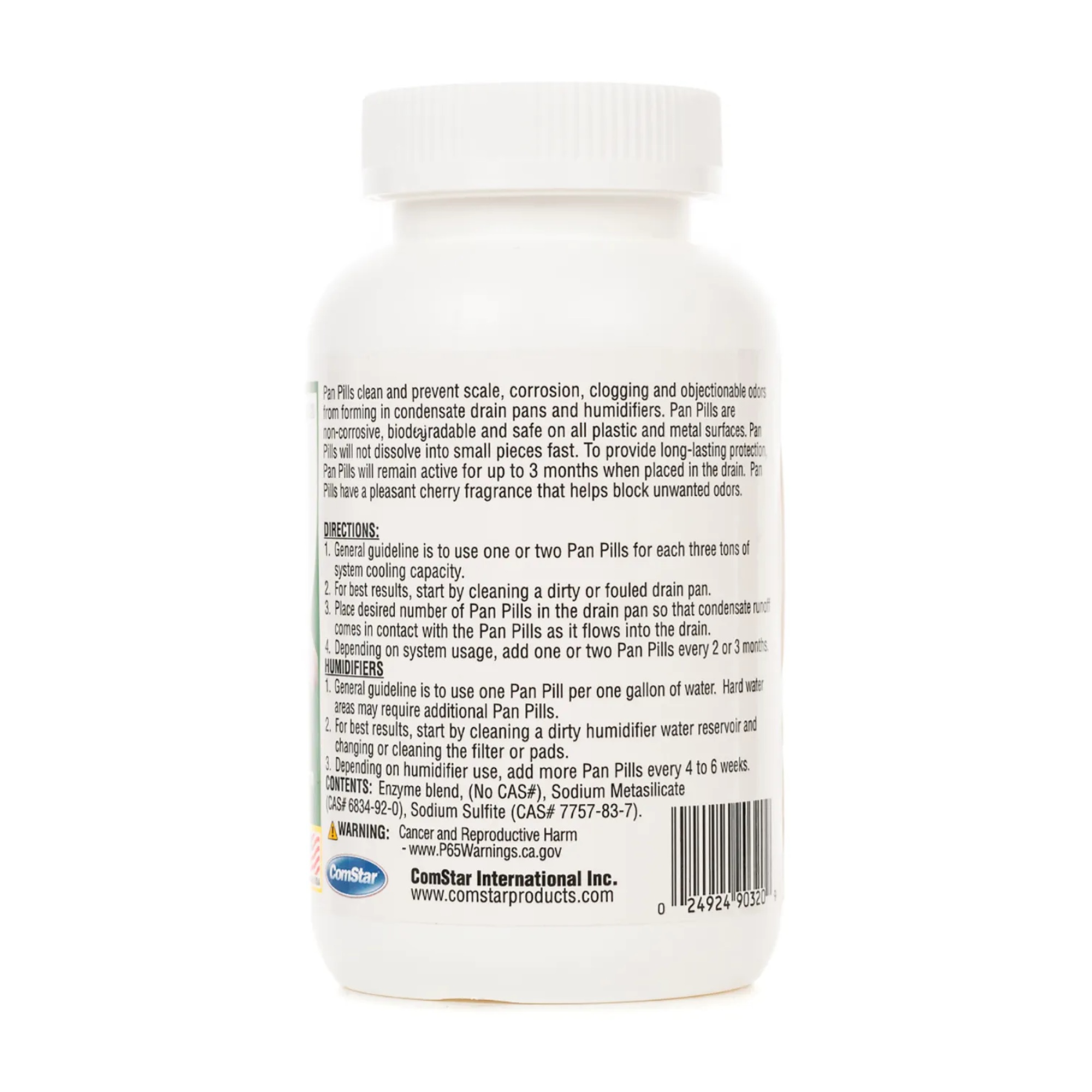 Container of 120-count condensate pan and humidifier treatment pills