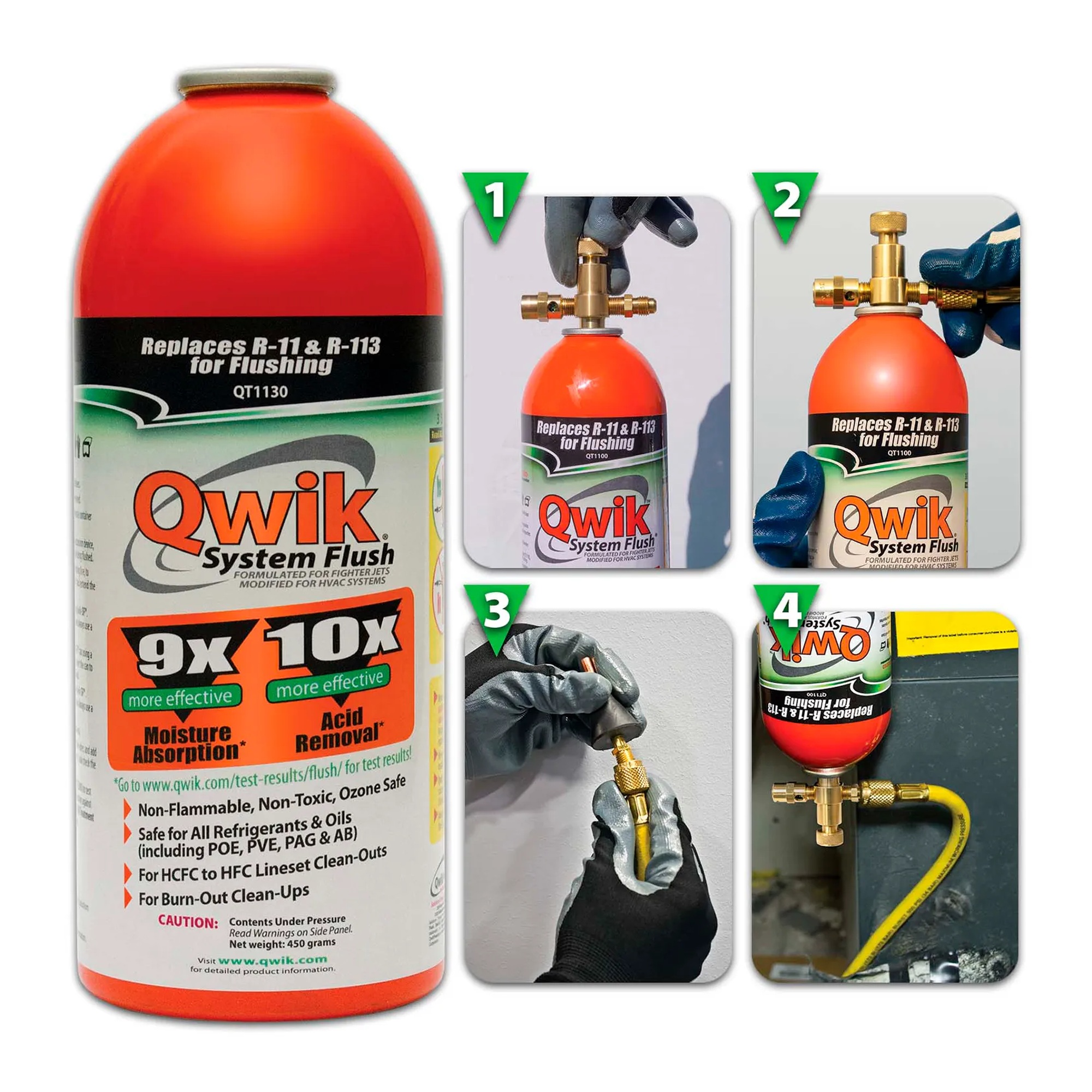 1 lb. aerosol container of refrigeration line set flush
