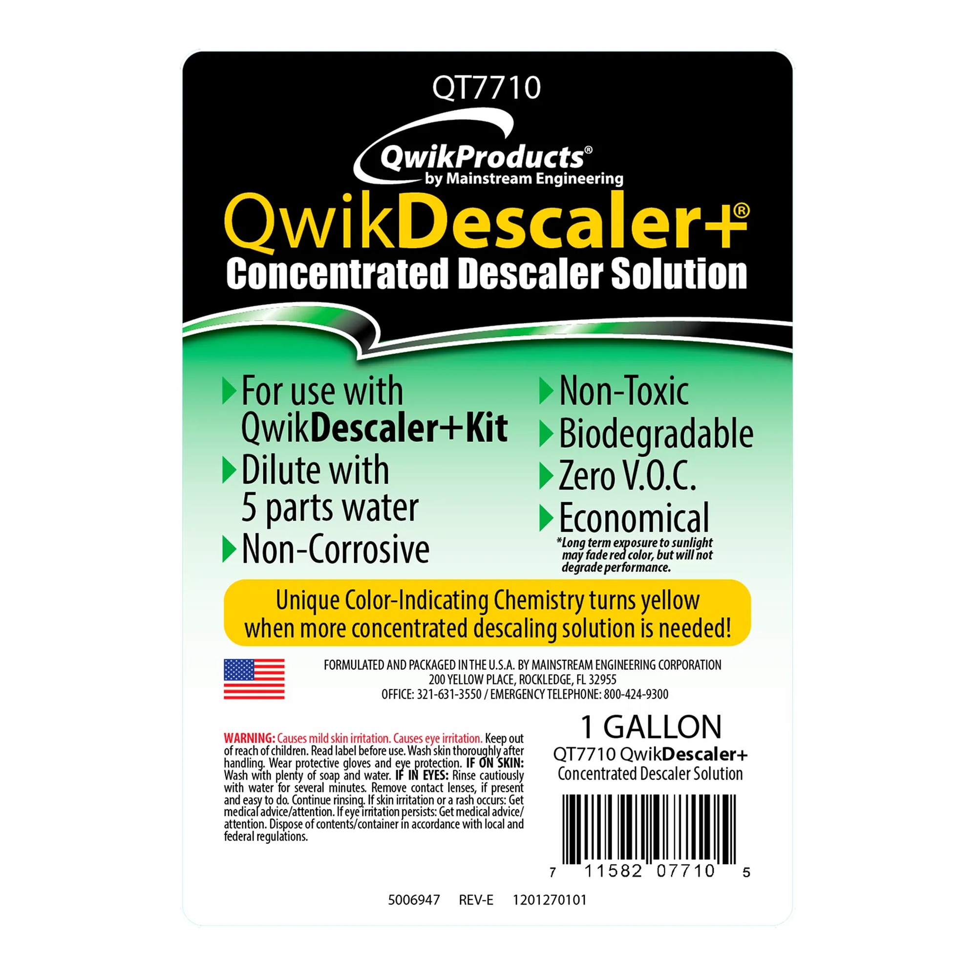 1-gallon container of concentrated descaler solution