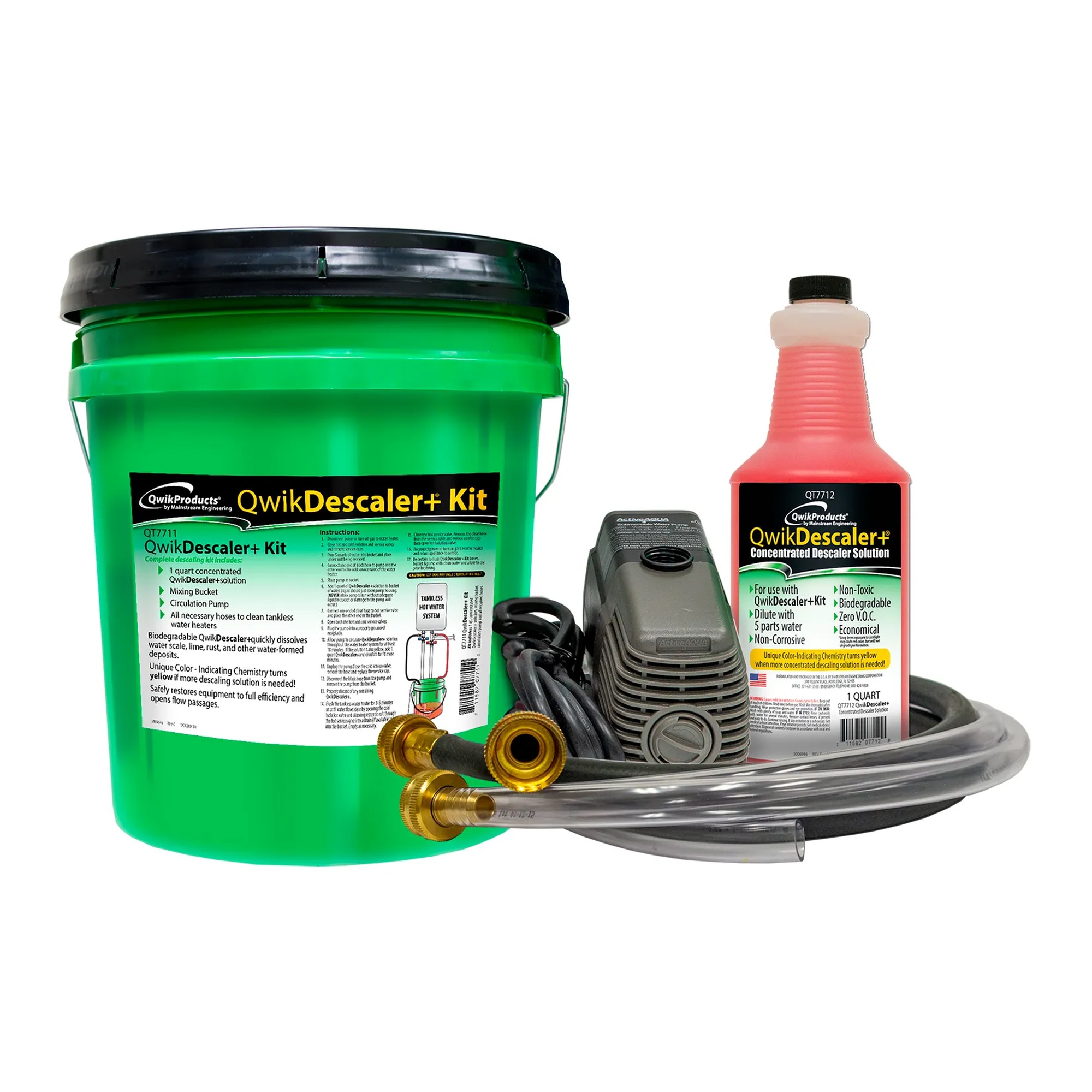 Tankless Water Heater Descaler Kit with Circulation Pump