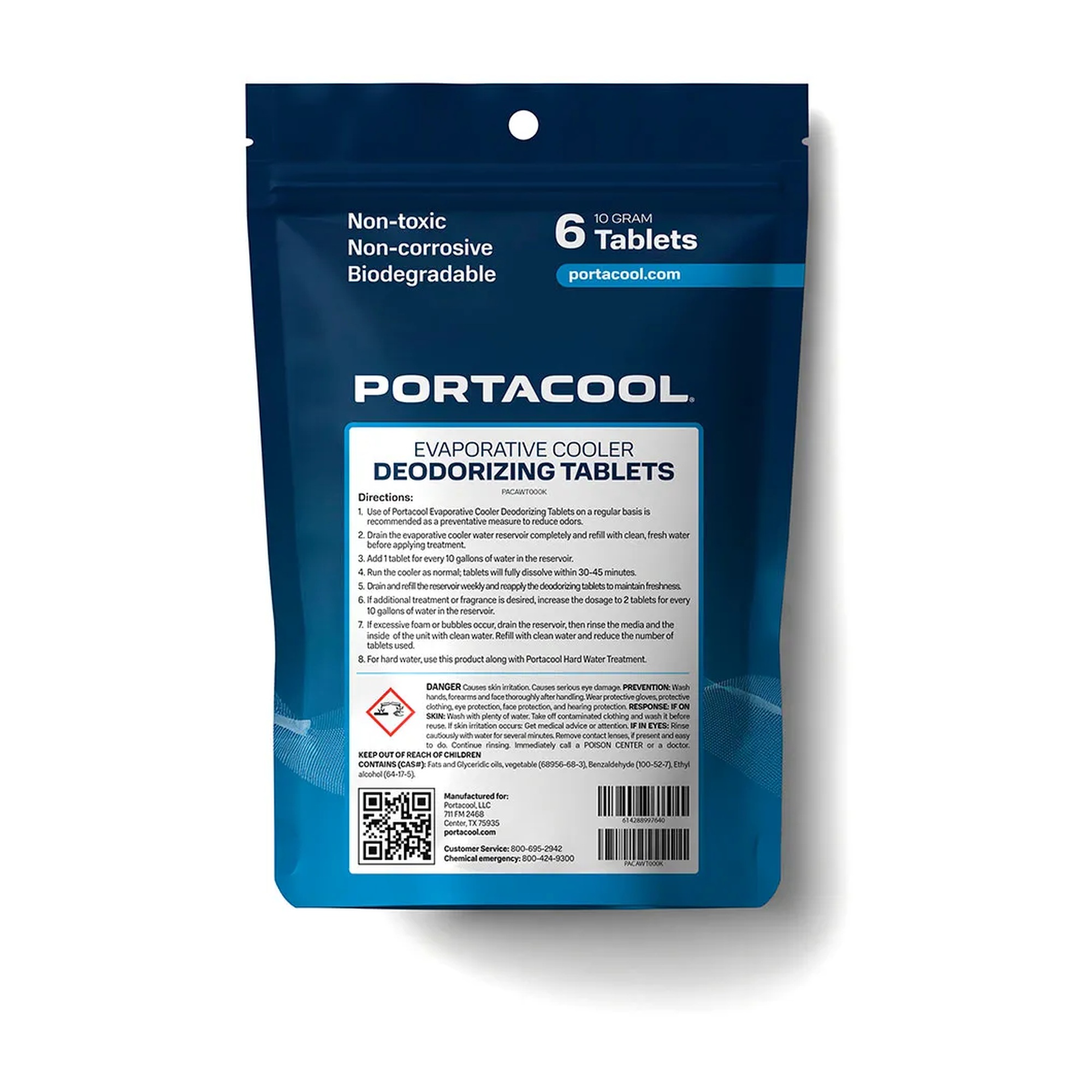 Pack of six scented water treatment tablets for evaporative coolers
