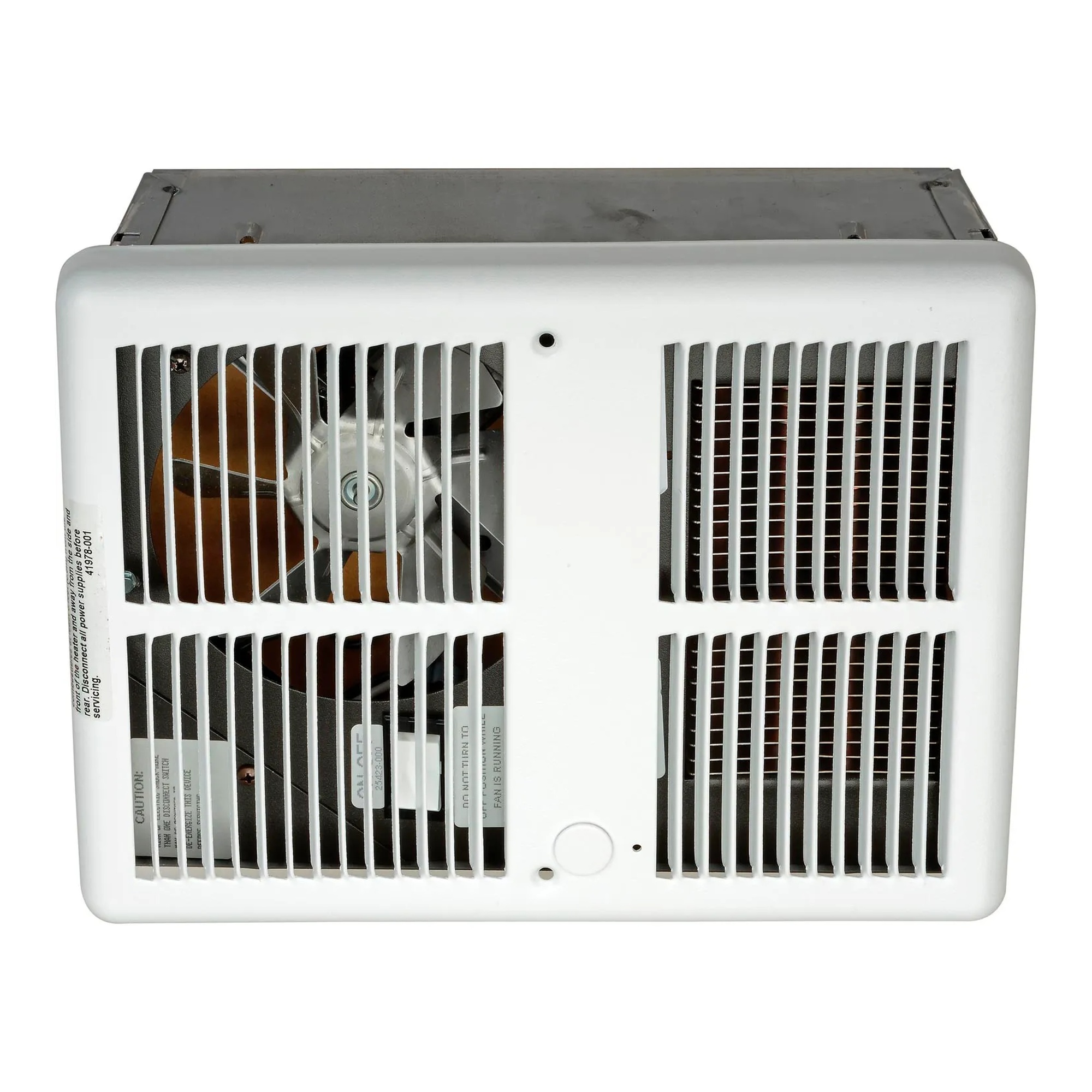 White fan-forced ceiling heater