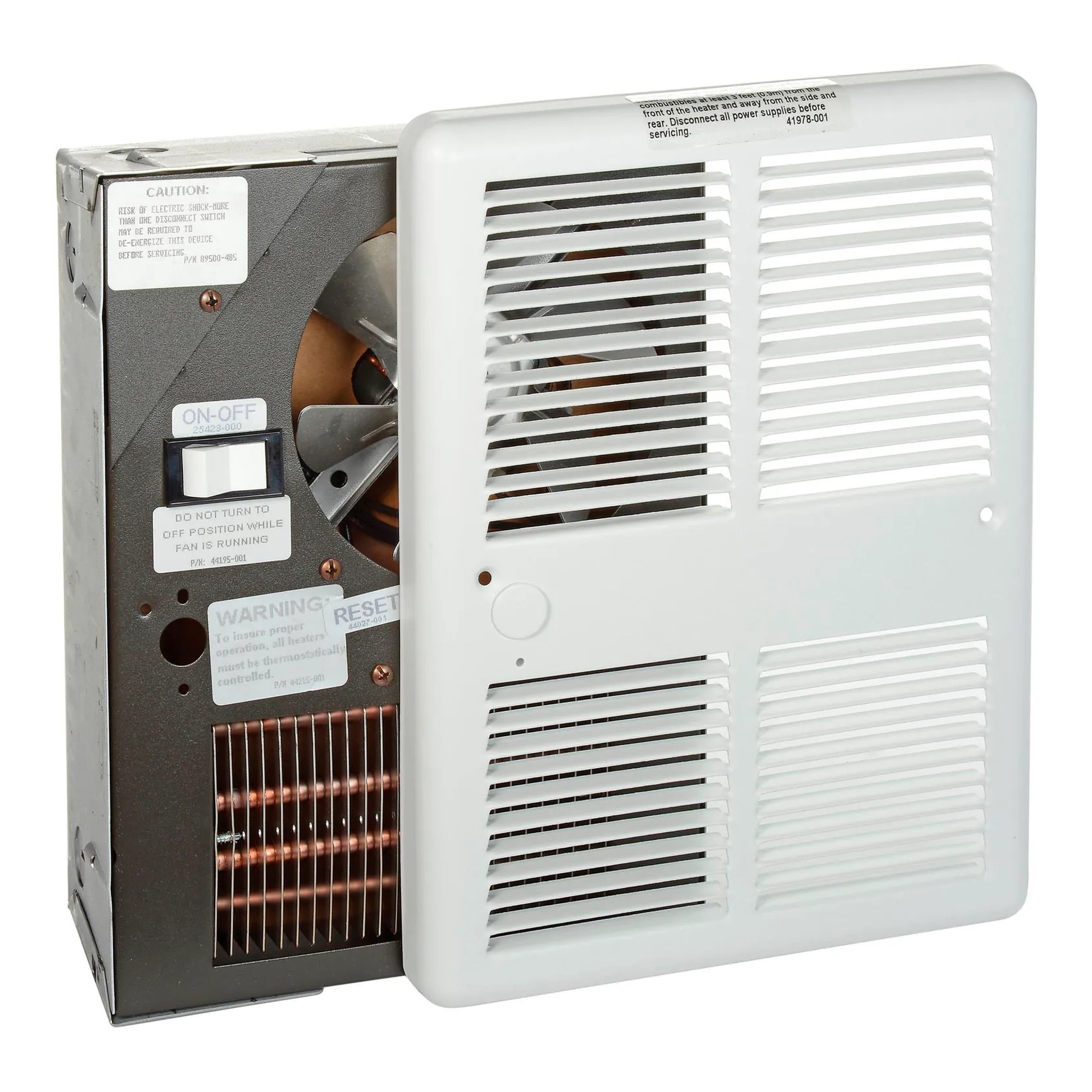 White fan-forced ceiling heater