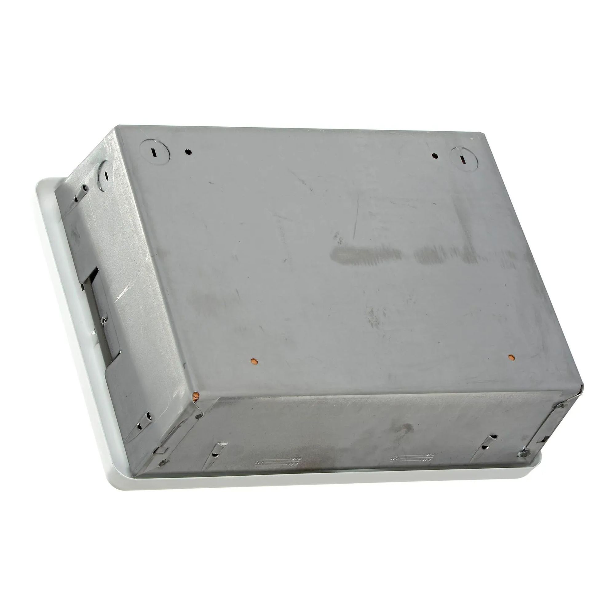 White fan-forced ceiling heater with grille