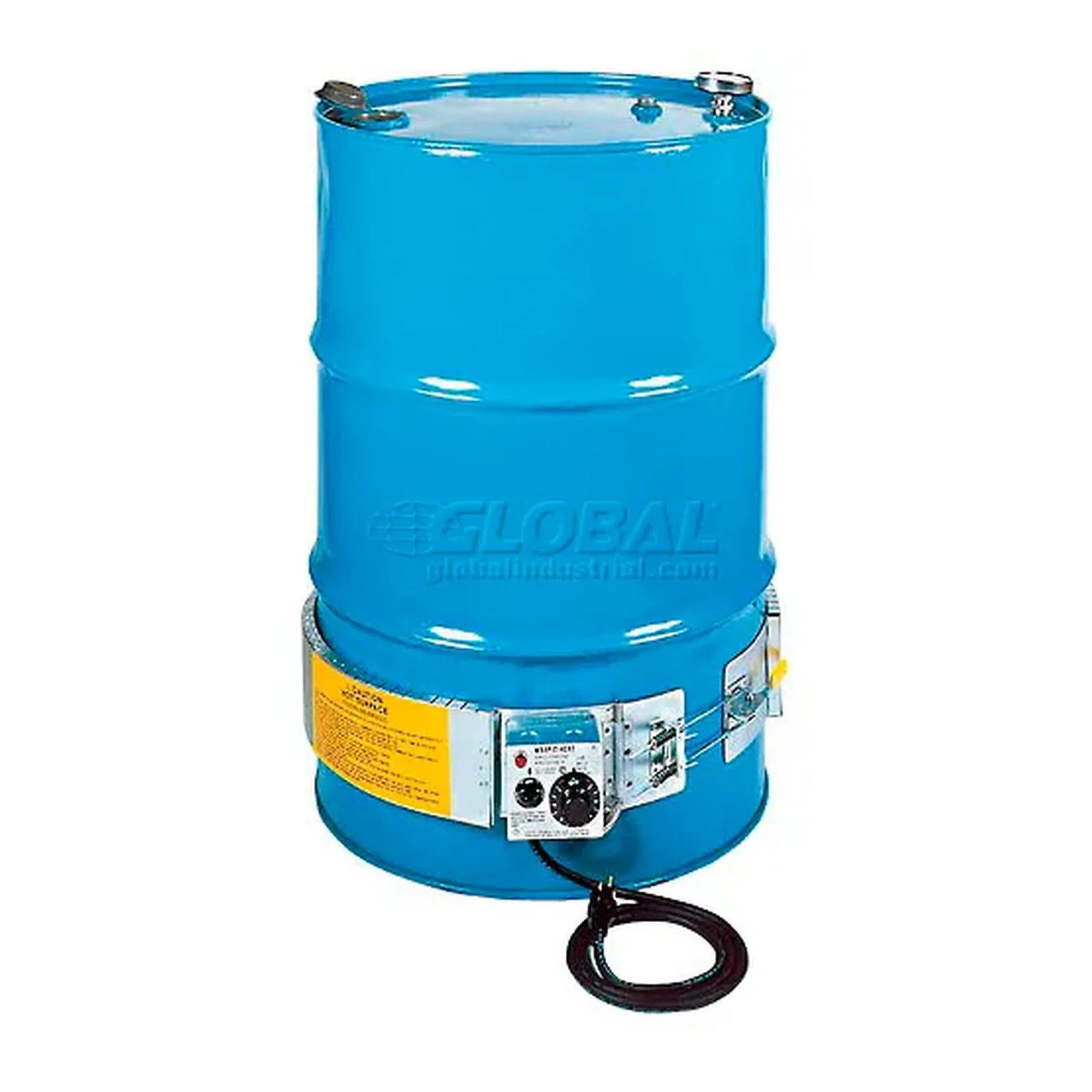 Gray wraparound heater band for a 55-gallon steel drum